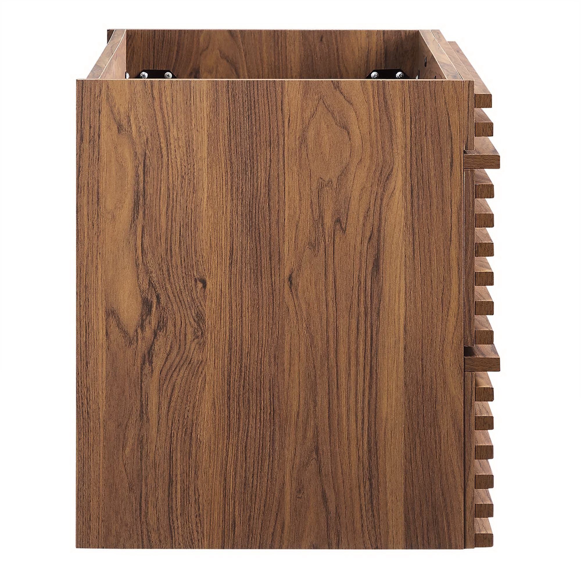 Render 36" Wall-Mount Bathroom Vanity Cabinet (Sink Basin Not Included), Walnut