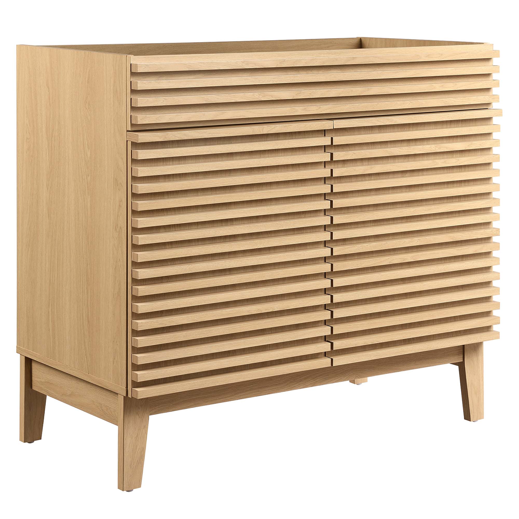 Render 36" Bathroom Vanity Cabinet, Oak