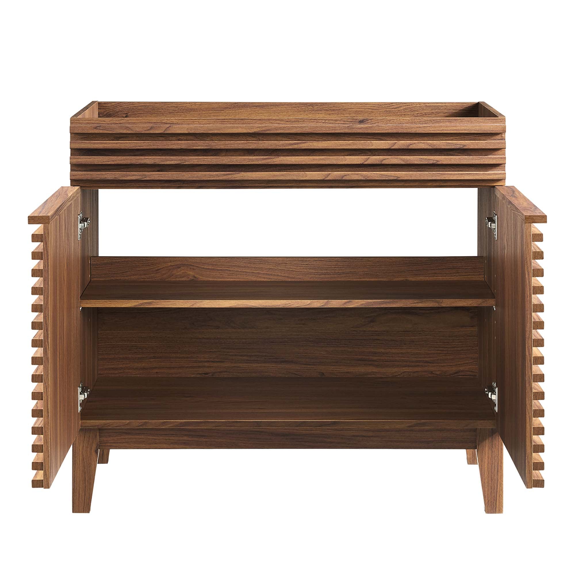 Render 36" Bathroom Vanity Cabinet, Walnut