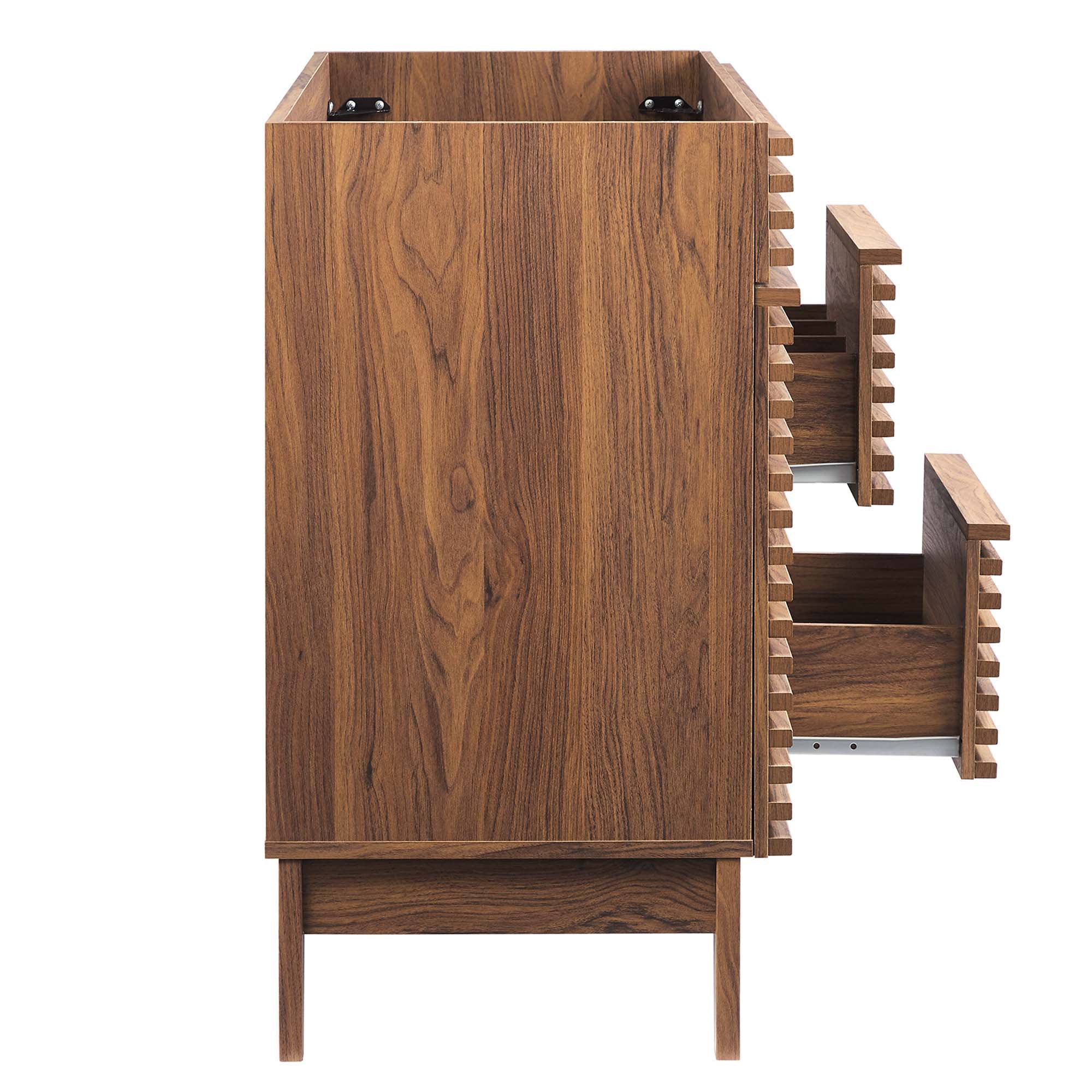 Render 48" Single Sink Compatible (not included) Bathroom Vanity Cabinet, Walnut