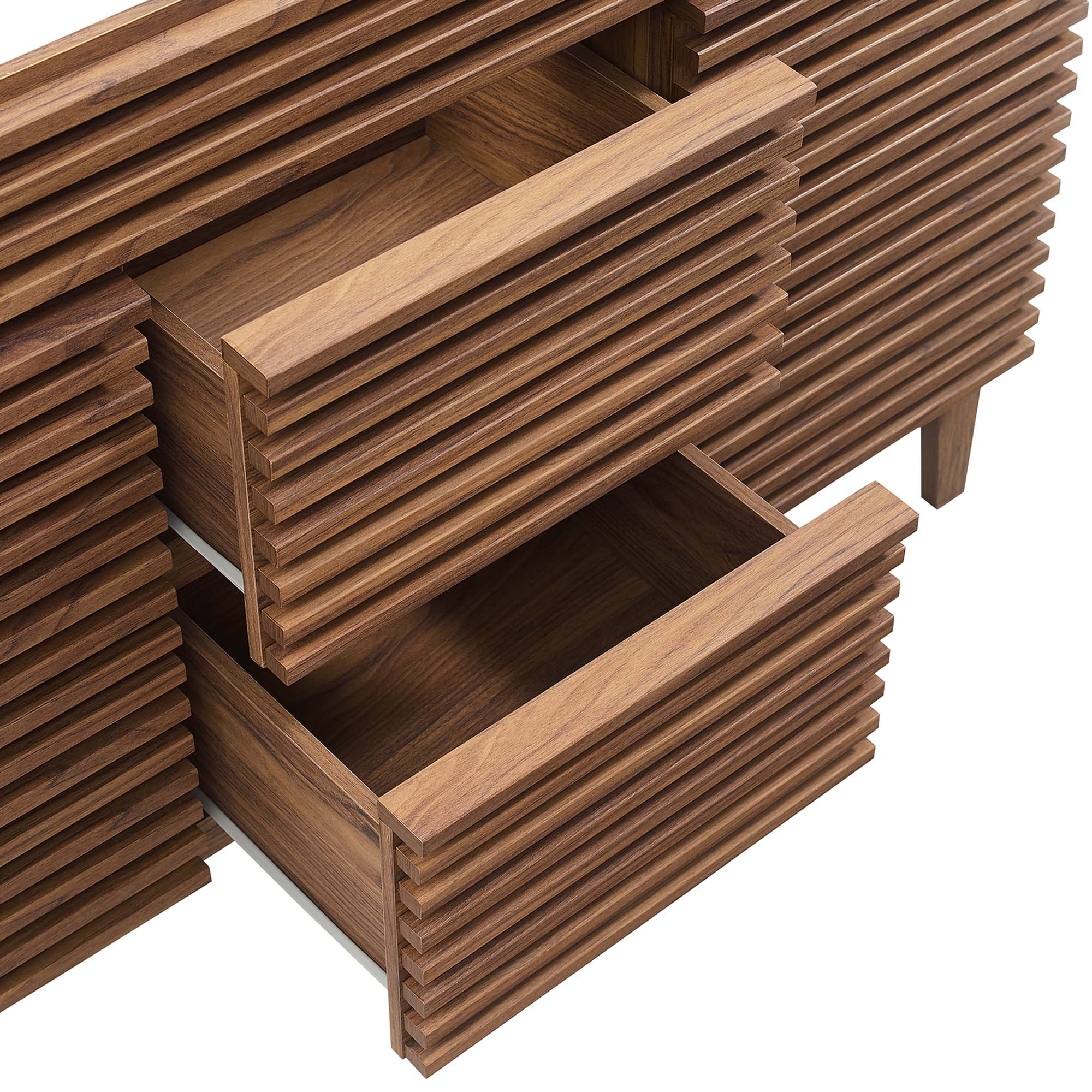 Render 48" Double Sink Compatible (Not Included) Bathroom Vanity Cabinet, Walnut