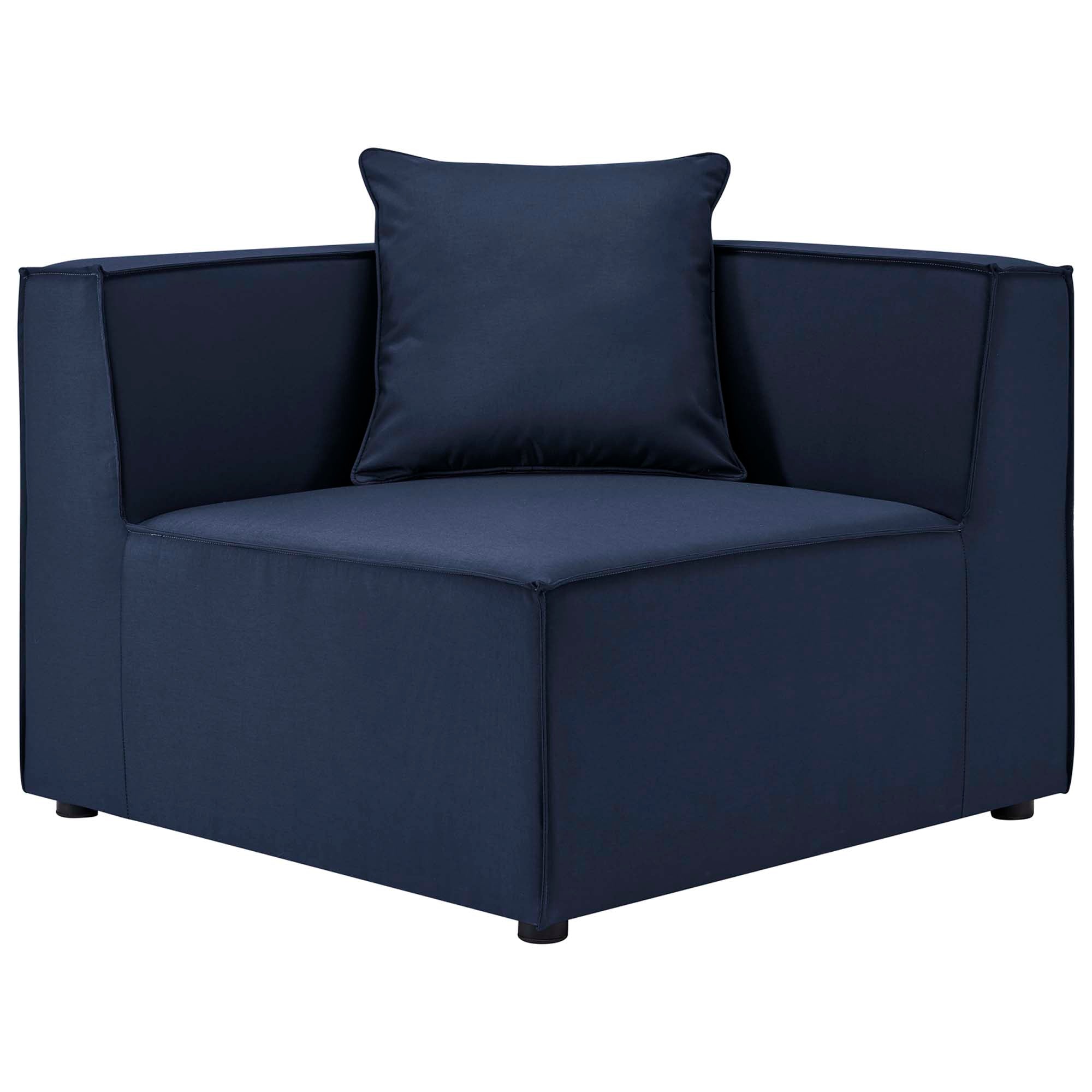 Saybrook 3-Piece Outdoor Patio Upholstered Sectional Sofa, Navy