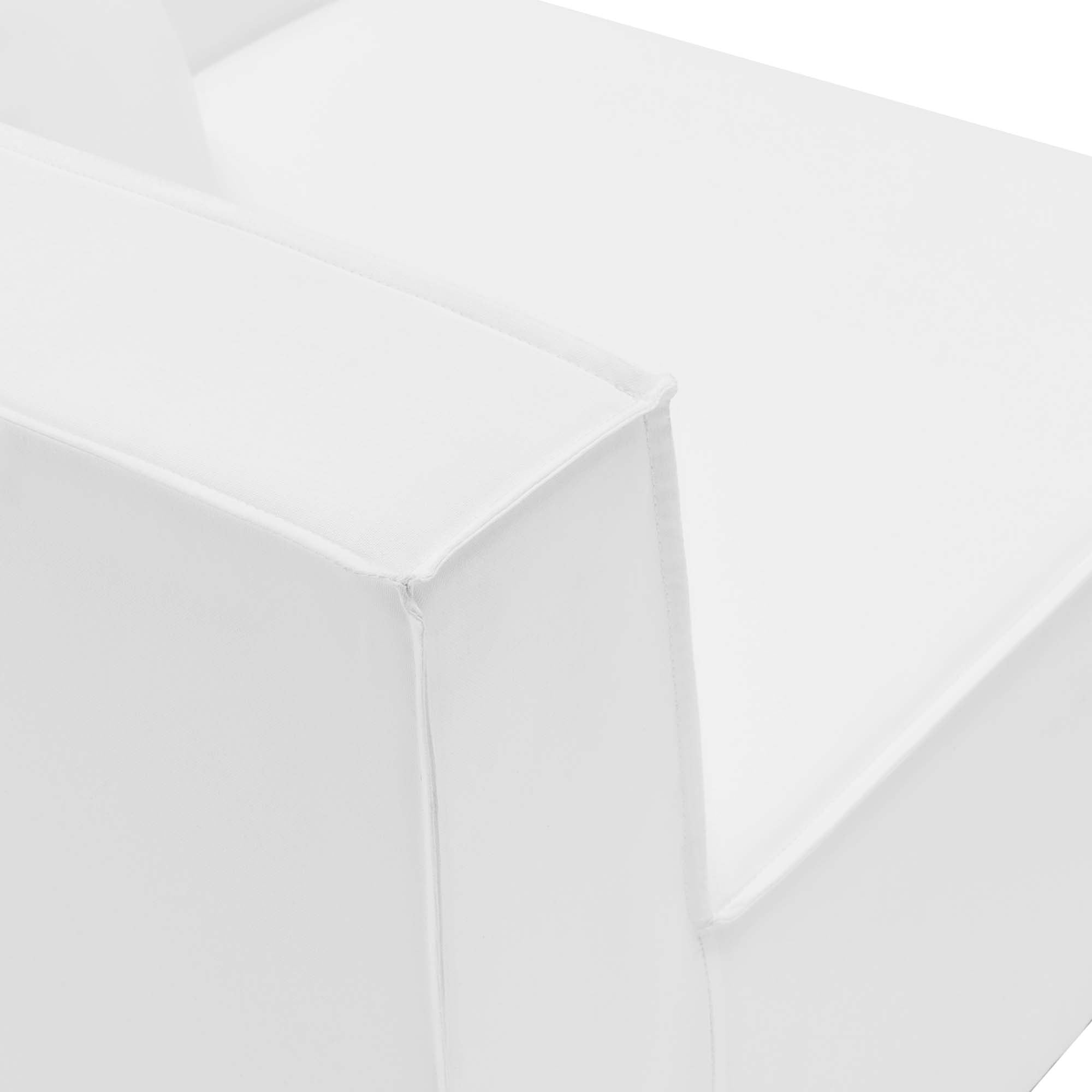 Saybrook 4-Piece Outdoor Patio Upholstered Sectional Sofa, White