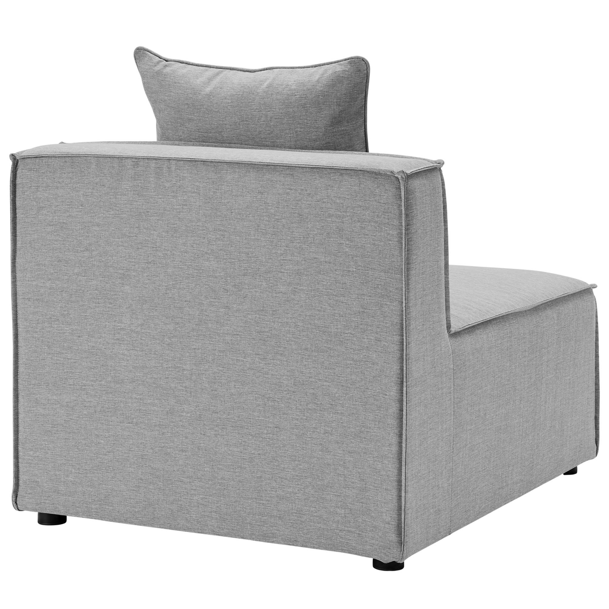 Saybrook 7-Piece Outdoor Patio Upholstered Sectional Sofa, Gray