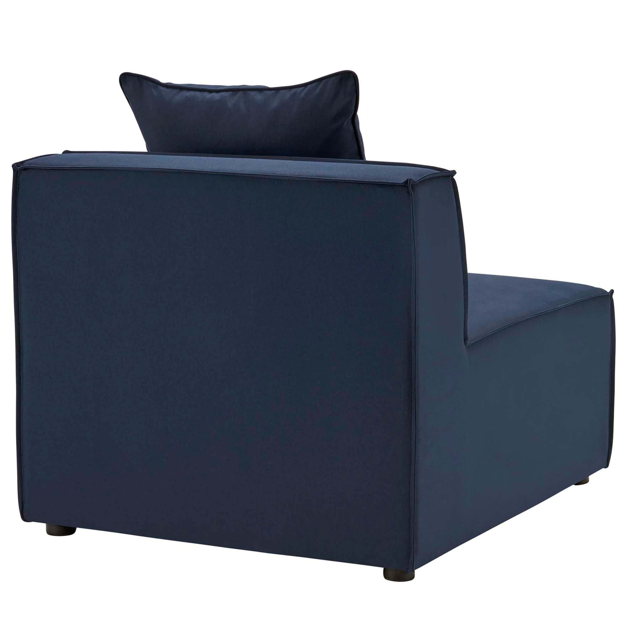 Saybrook 8-Piece Outdoor Patio Upholstered Sectional Sofa, Navy
