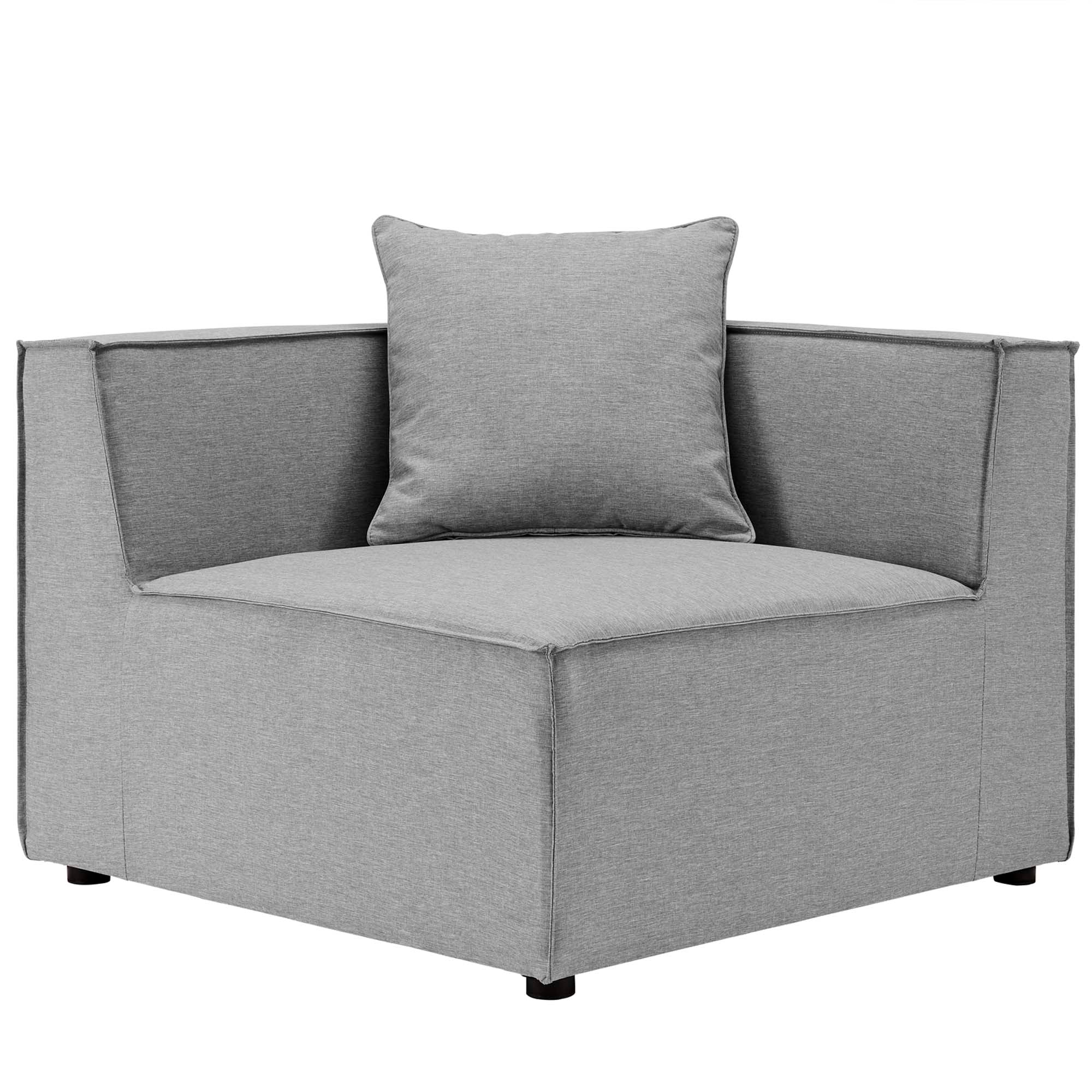 Saybrook 10-Piece Outdoor Patio Upholstered Sectional Sofa, Gray