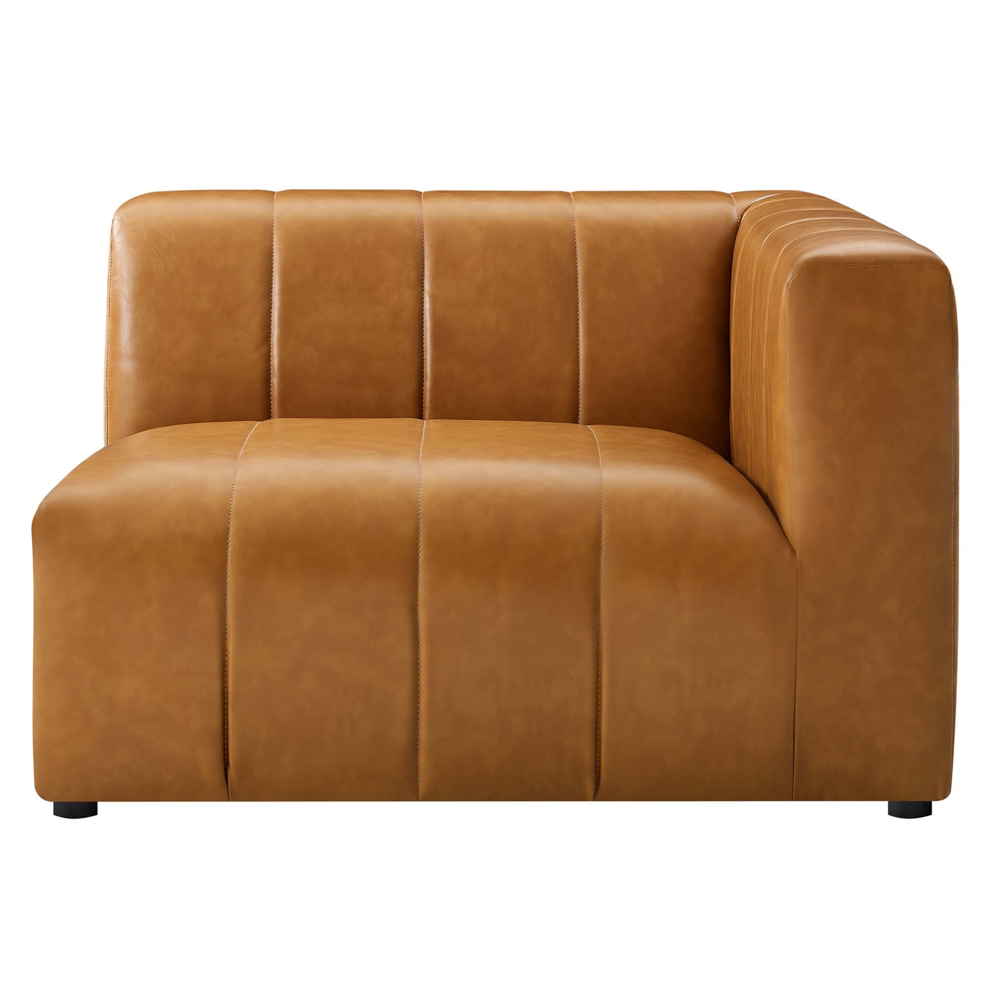 Bartlett Vegan Leather Right-Arm Chair, Tan