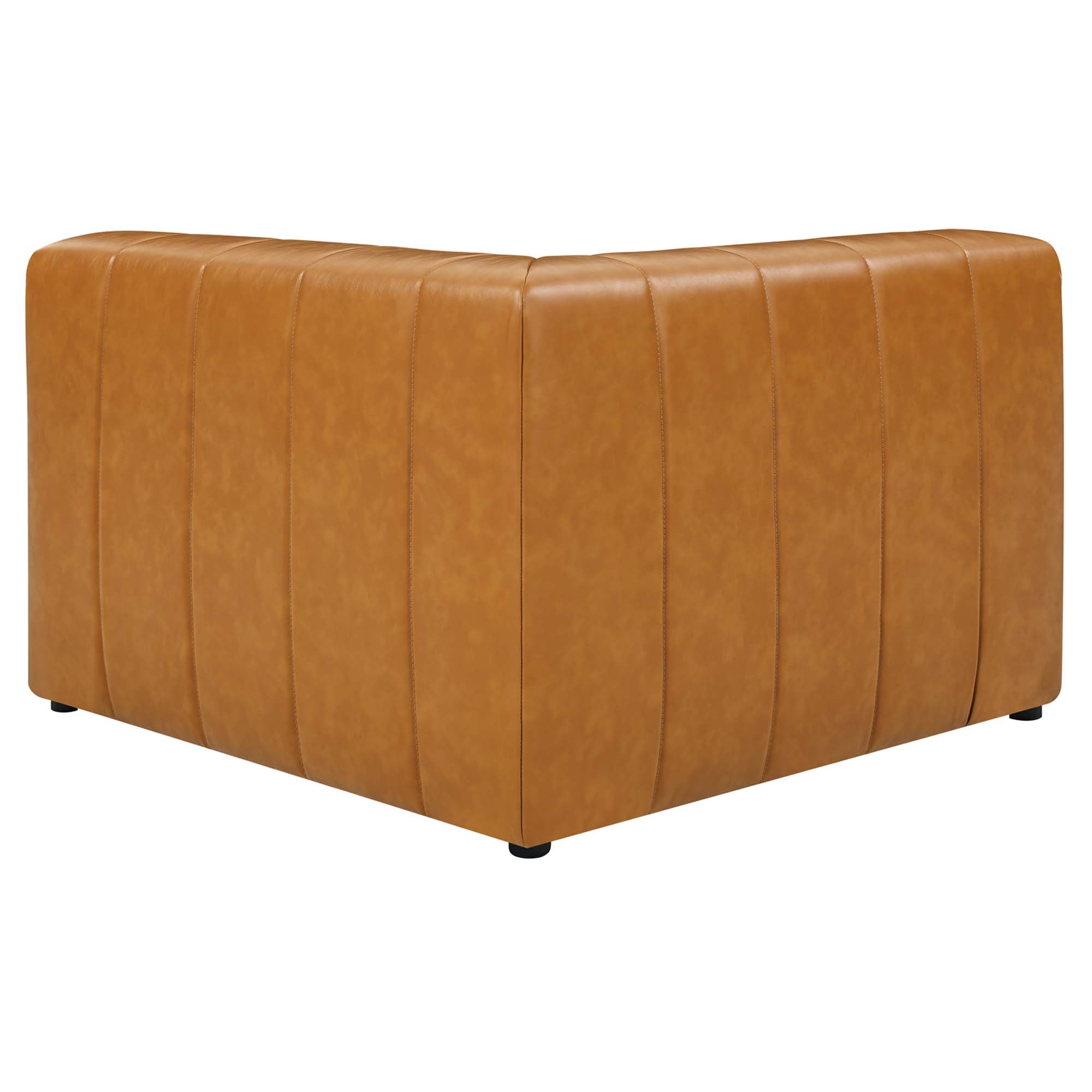 Bartlett Vegan Leather Left-Arm Chair, Tan