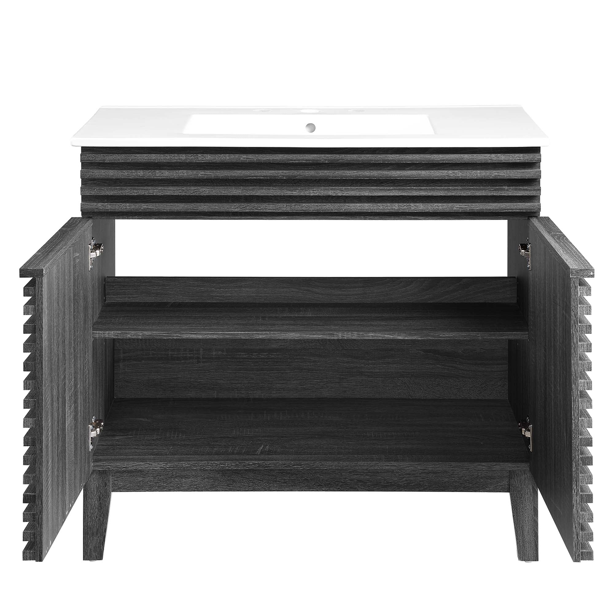 Render 36" Bathroom Vanity, Charcoal White