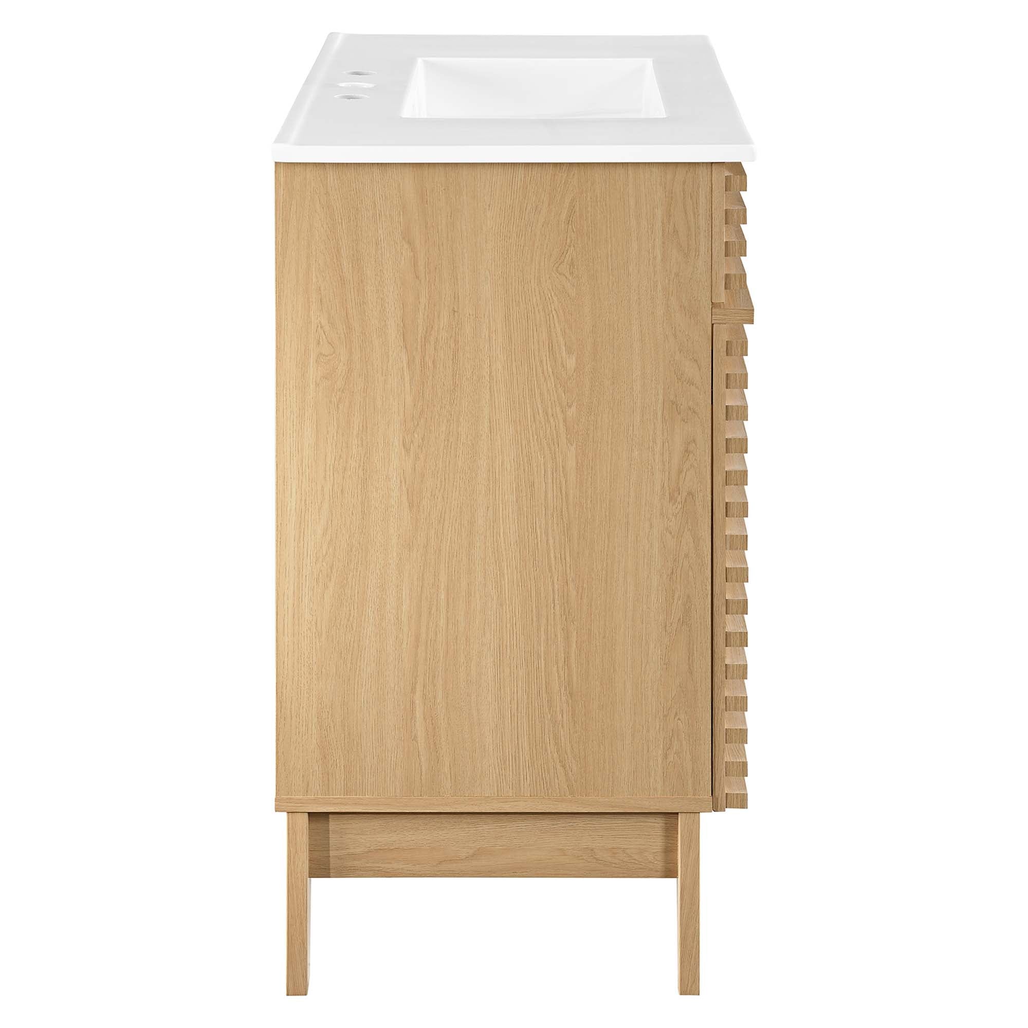 Render 36" Bathroom Vanity, Oak White