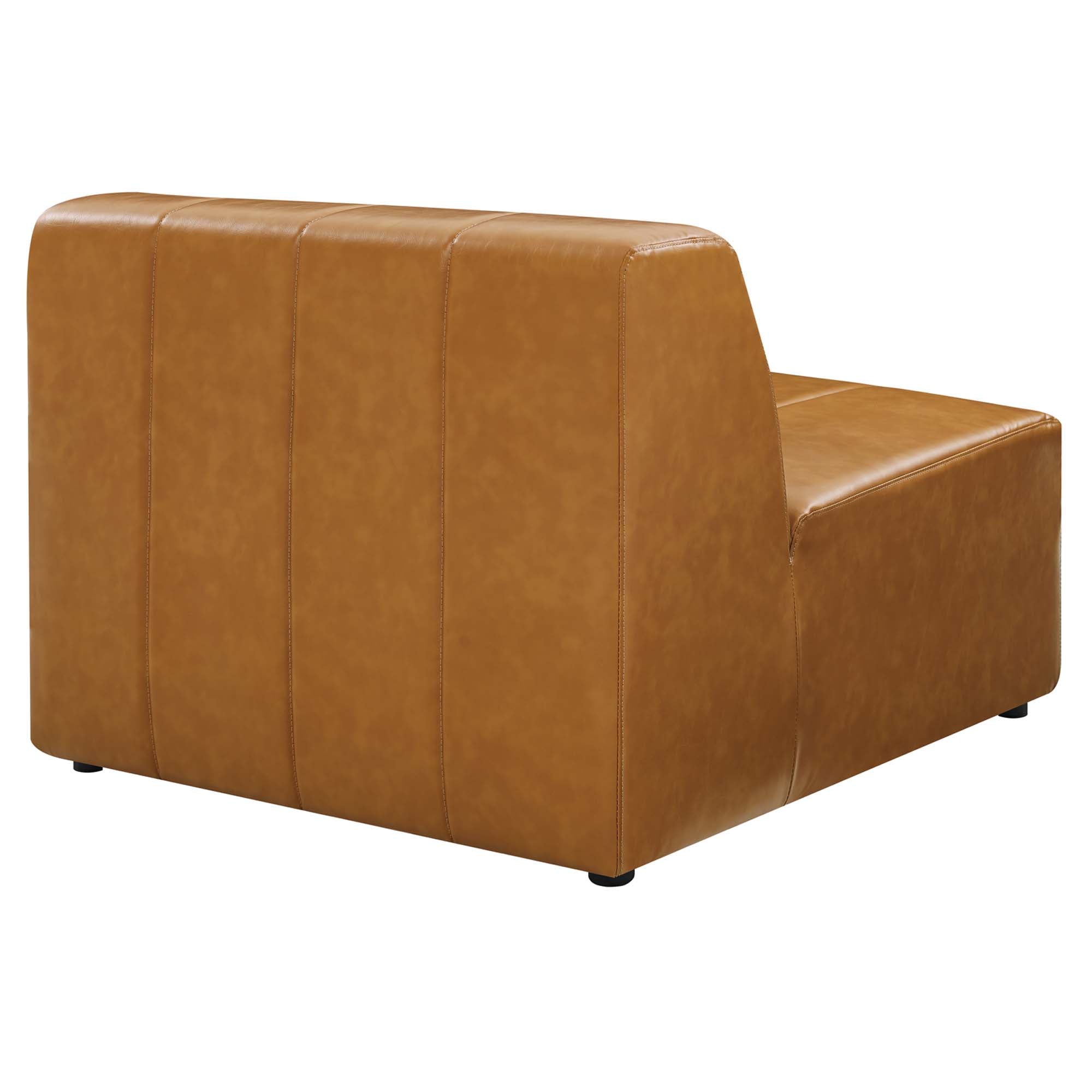 Bartlett 5-Piece Vegan Leather Sectional Sofa, Tan