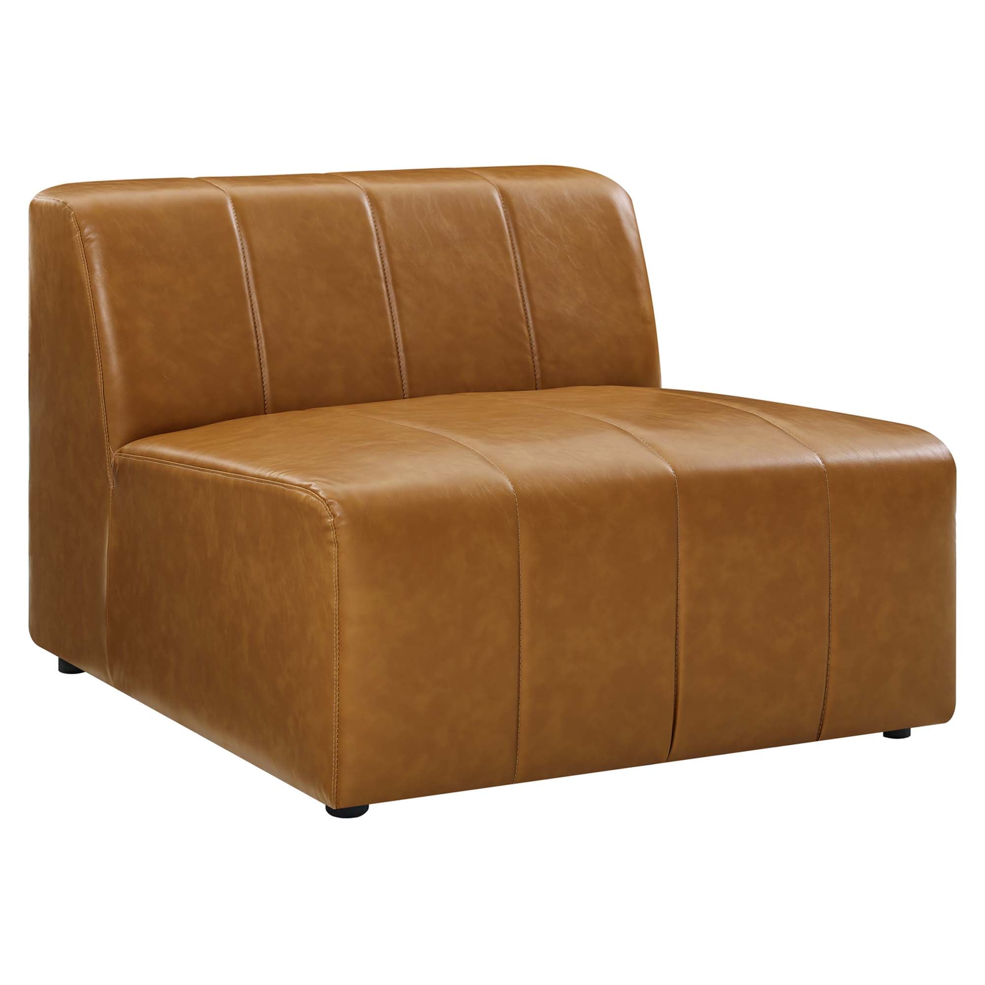 Bartlett 5-Piece Vegan Leather Sectional Sofa, Tan