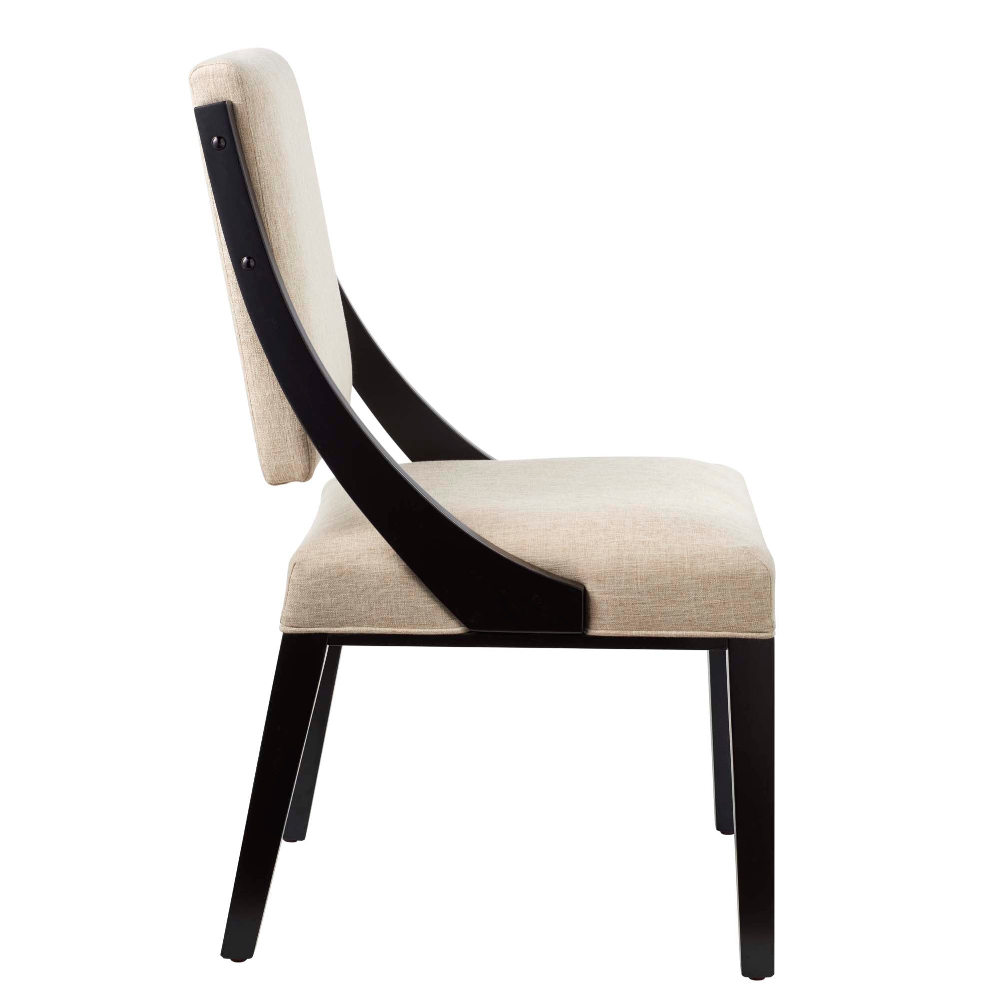 Cambridge Upholstered Fabric Dining Chairs Set of 2, Beige
