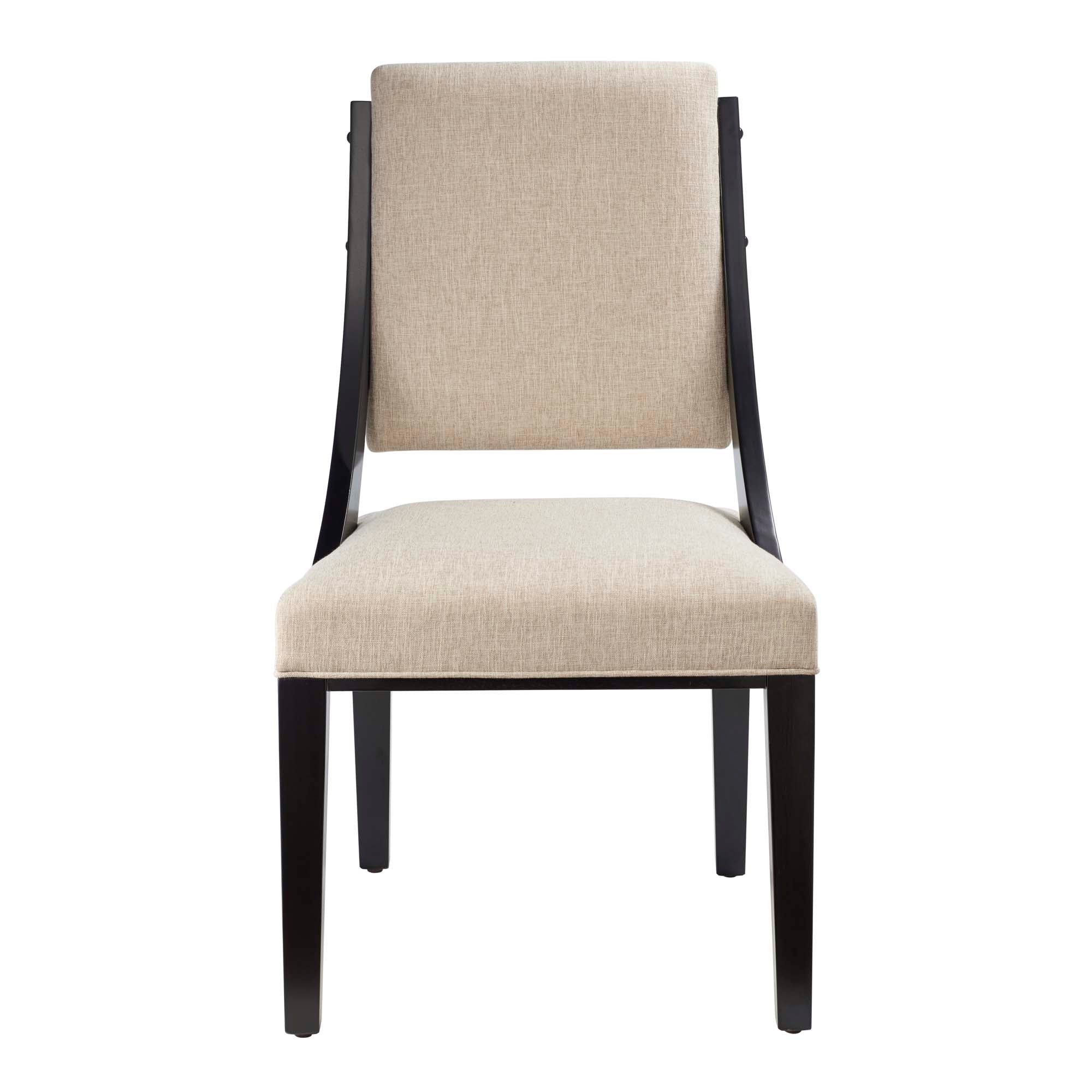 Cambridge Upholstered Fabric Dining Chairs Set of 2, Beige
