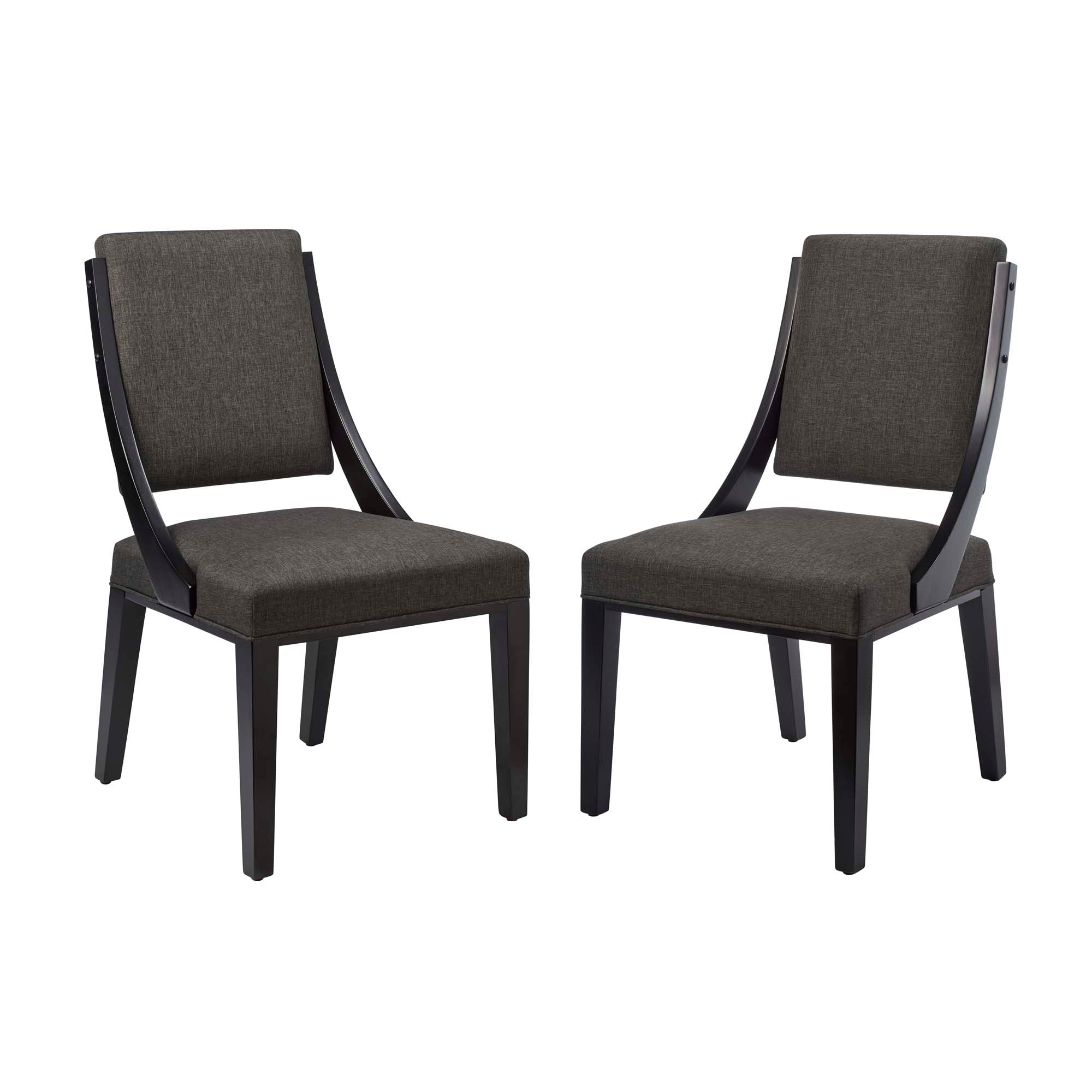 Cambridge Upholstered Fabric Dining Chairs Set of 2, Gray