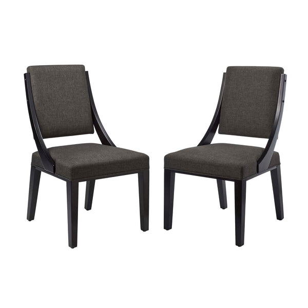 Cambridge Upholstered Fabric Dining Chairs Set of 2, Gray