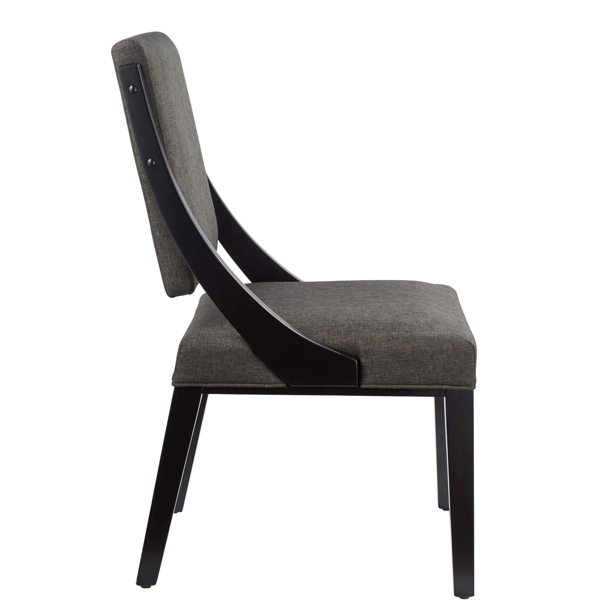 Cambridge Upholstered Fabric Dining Chairs Set of 2, Gray