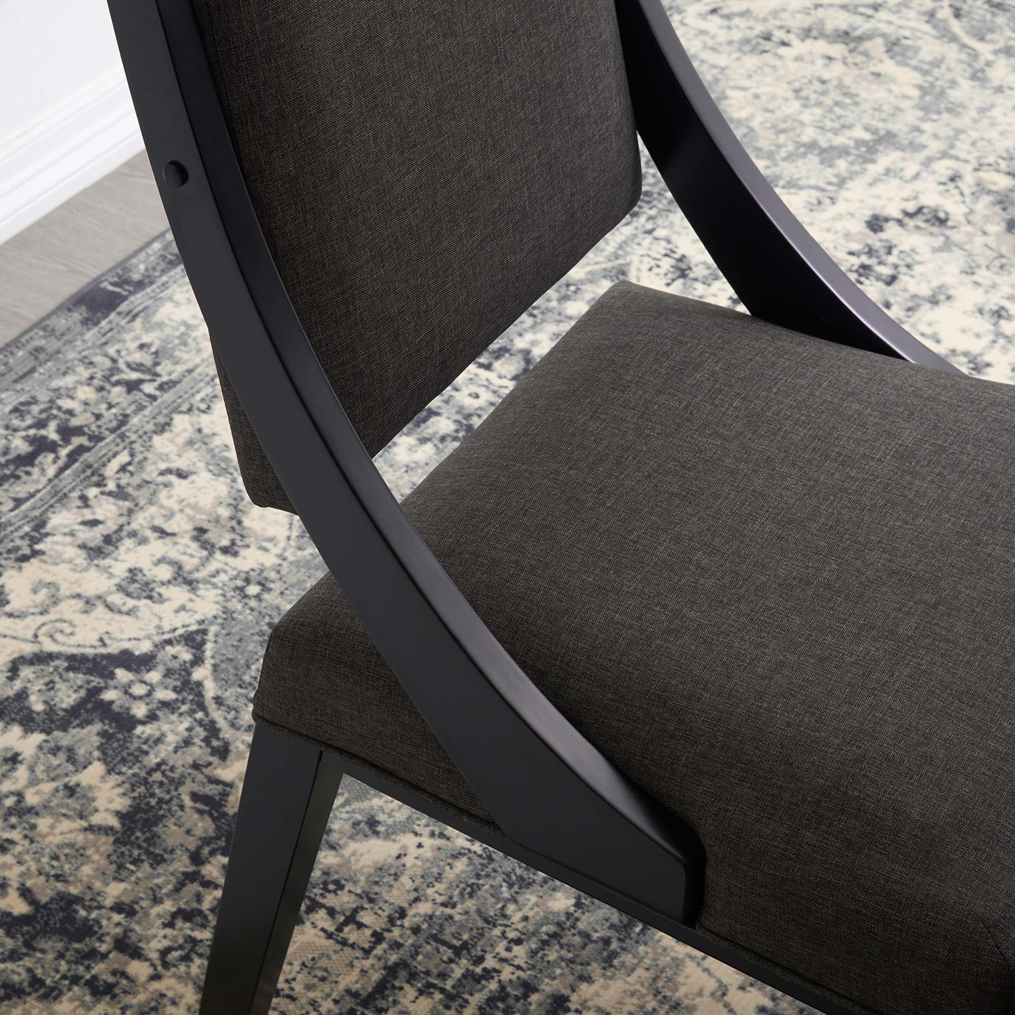 Cambridge Upholstered Fabric Dining Chairs Set of 2, Gray