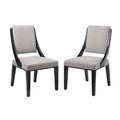 Cambridge Upholstered Fabric Dining Chairs Set of 2, Light Gray