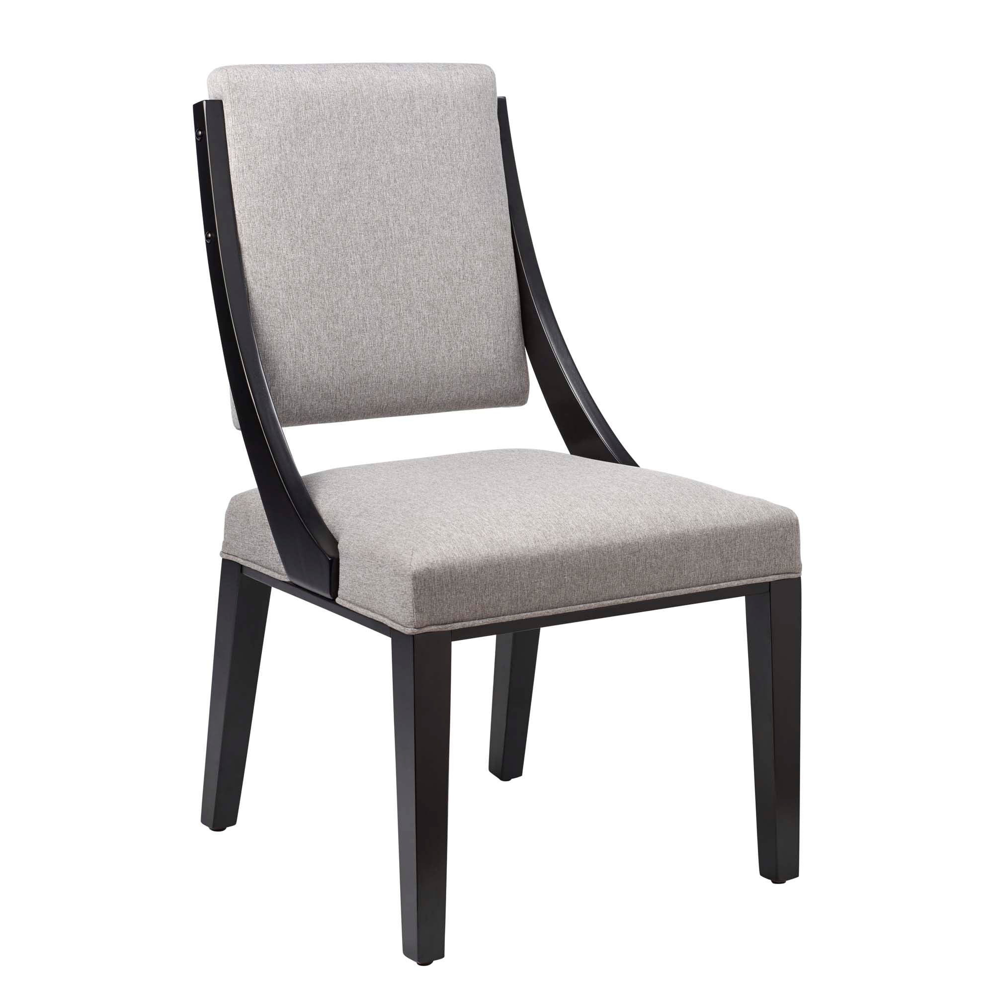 Cambridge Upholstered Fabric Dining Chairs Set of 2, Light Gray