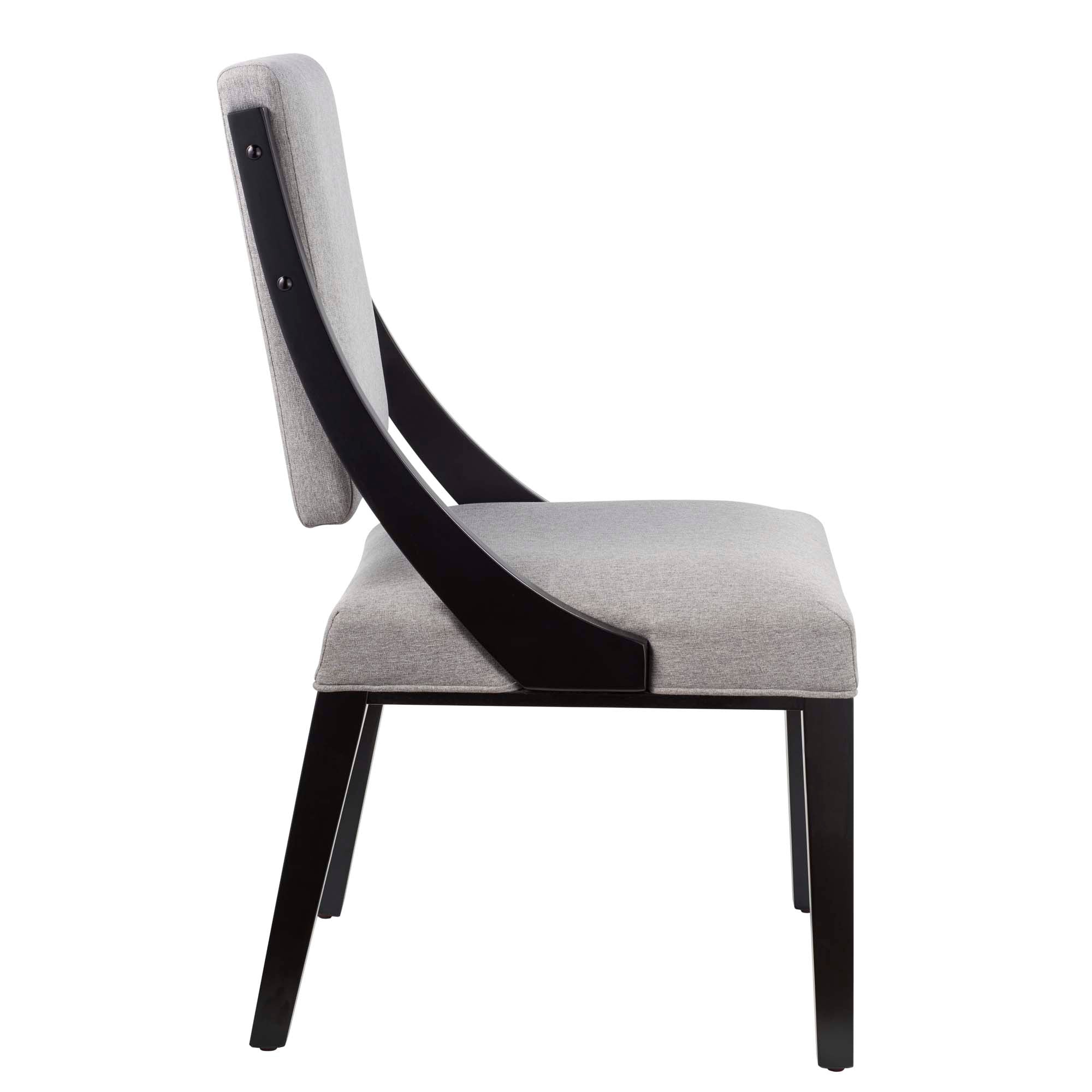 Cambridge Upholstered Fabric Dining Chairs Set of 2, Light Gray