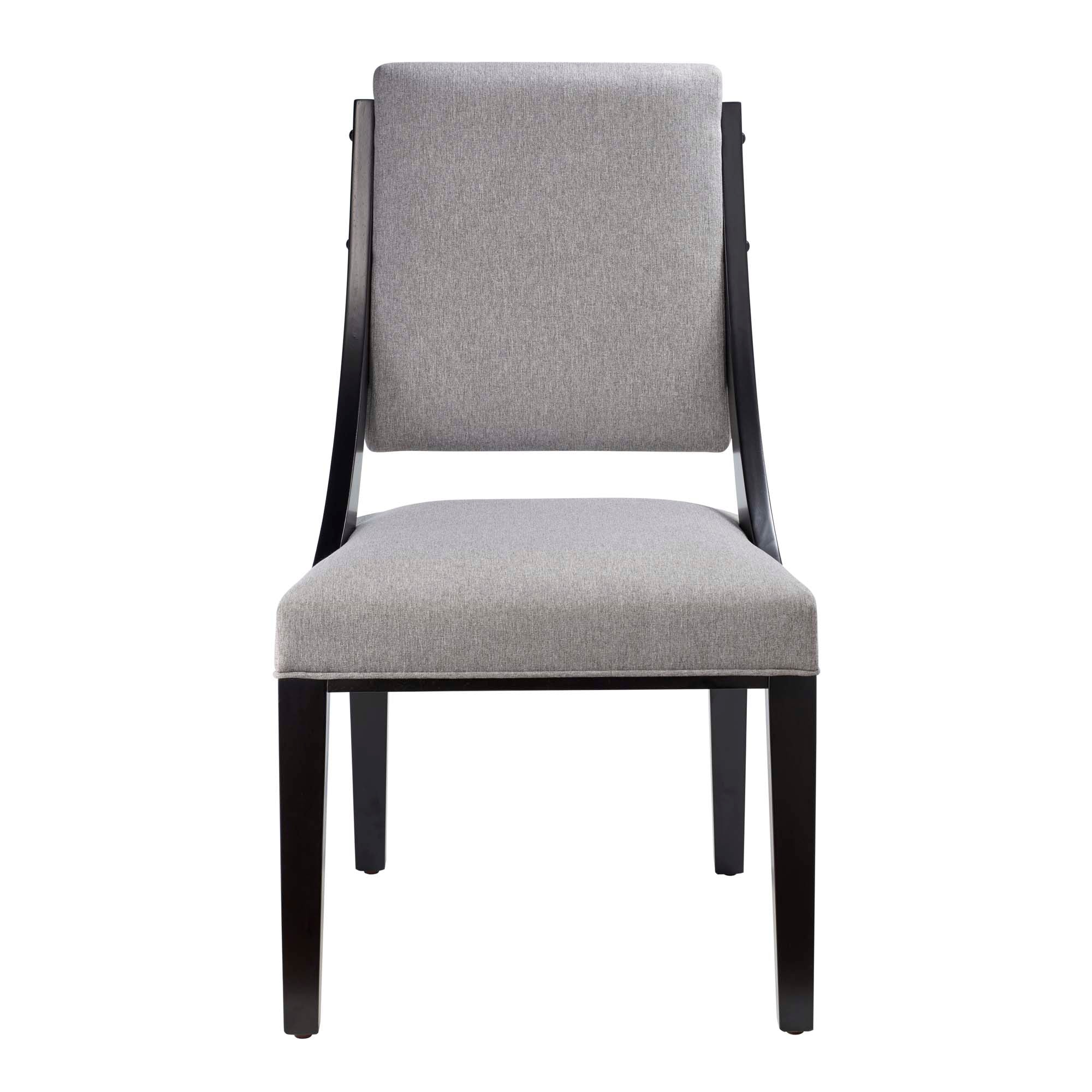 Cambridge Upholstered Fabric Dining Chairs Set of 2, Light Gray