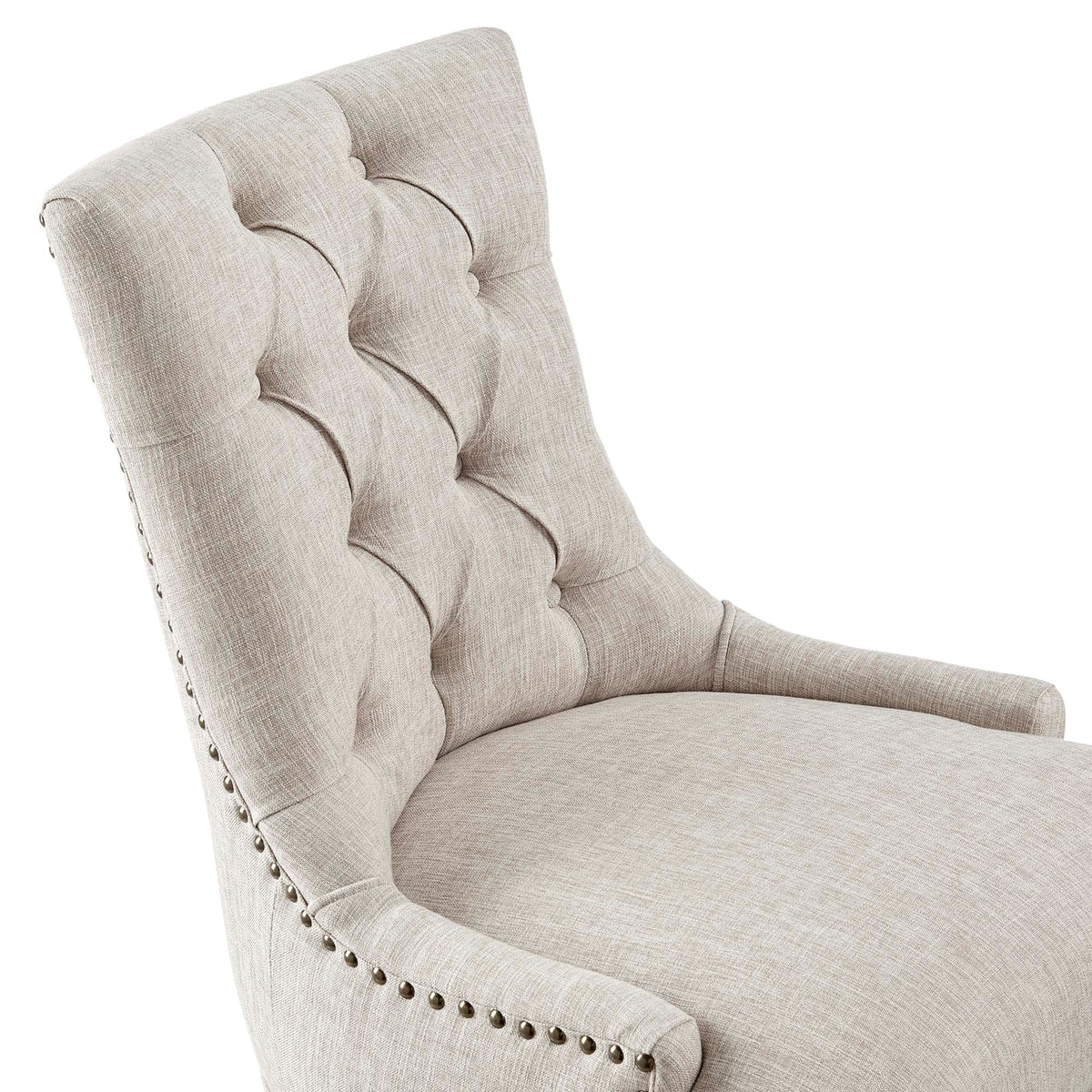 Regent Tufted Fabric Office Chair, Black Beige