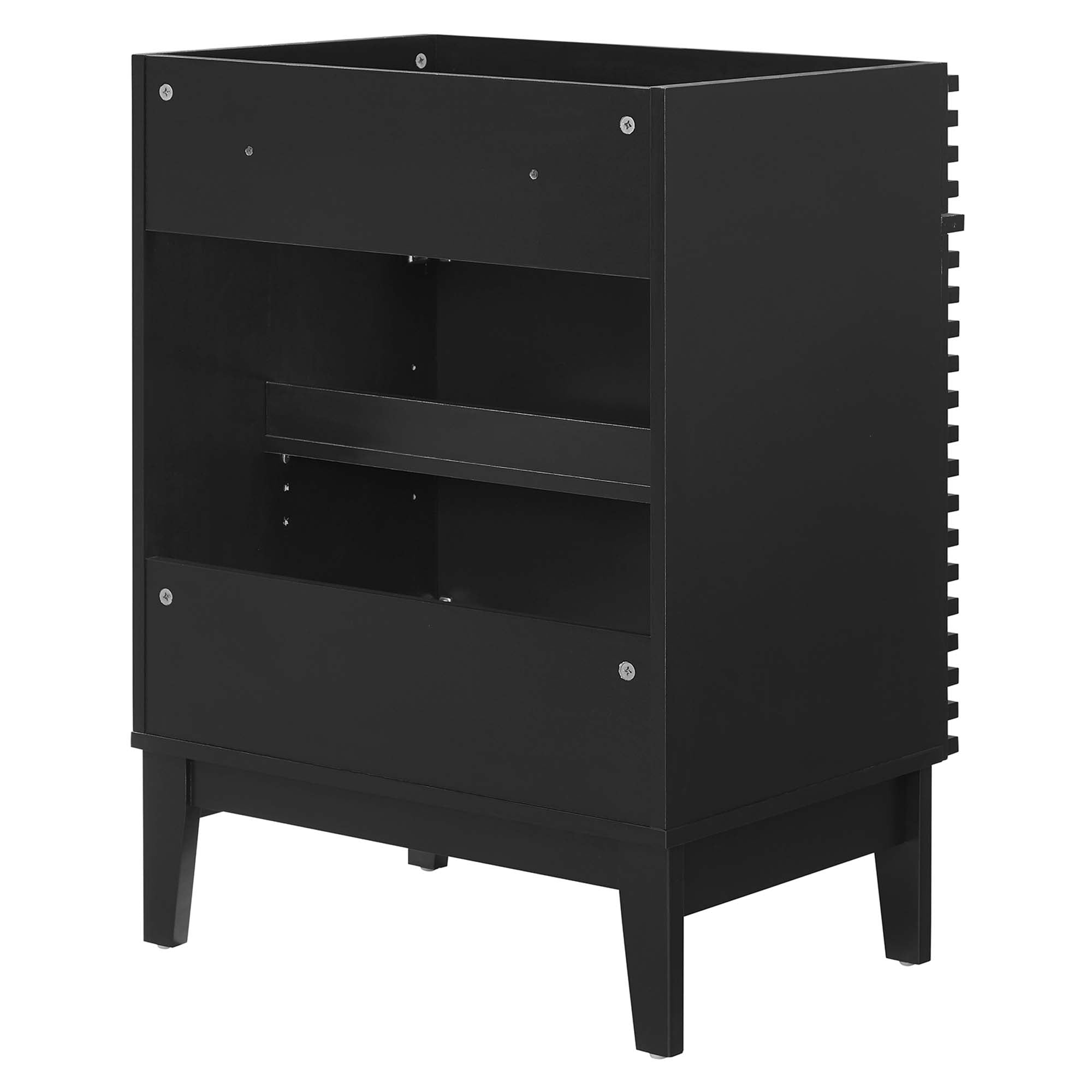 Render 24" Bathroom Vanity Cabinet (Sink Basin Not Included), Black