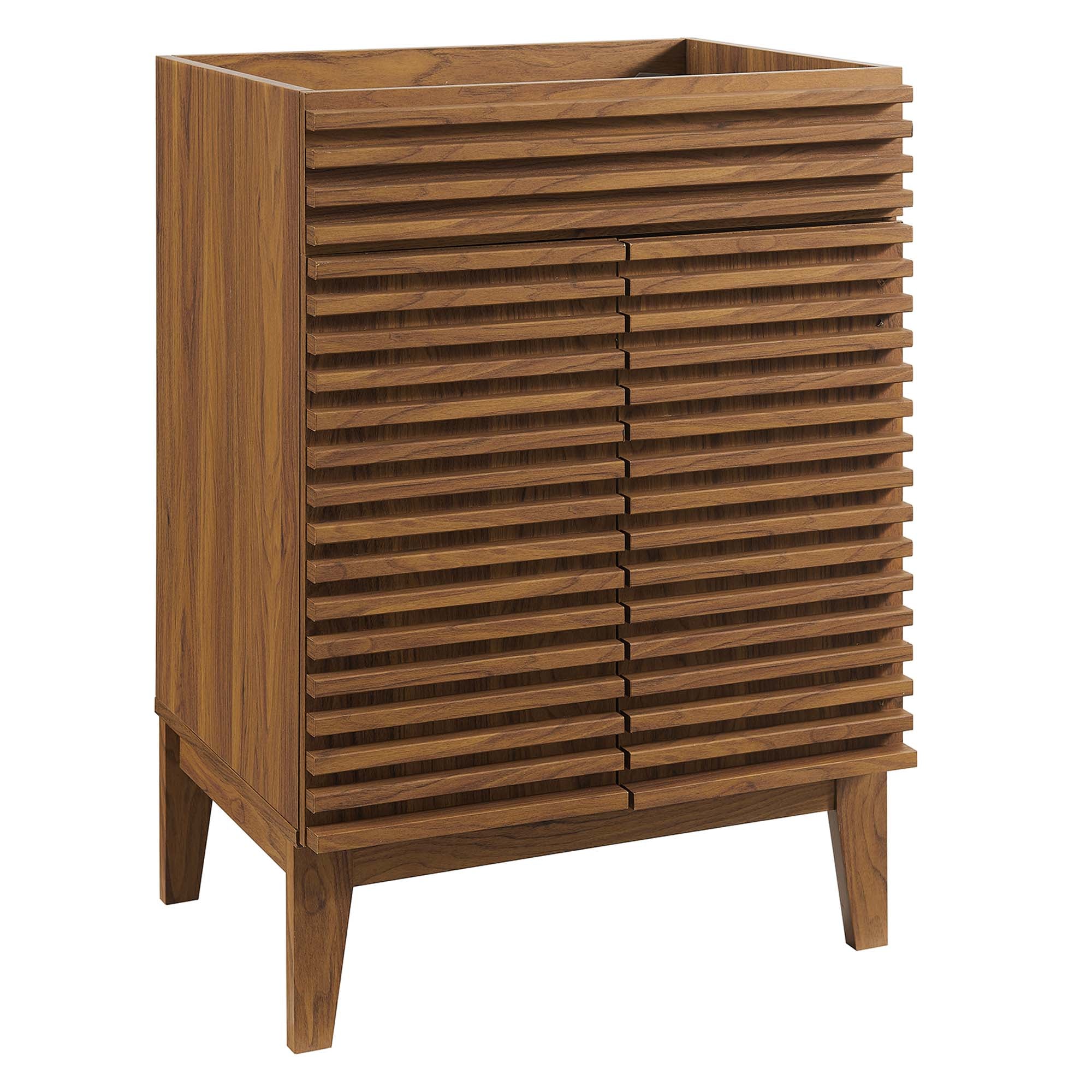 Render 24" Bathroom Vanity Cabinet (Sink Basin Not Included), Walnut