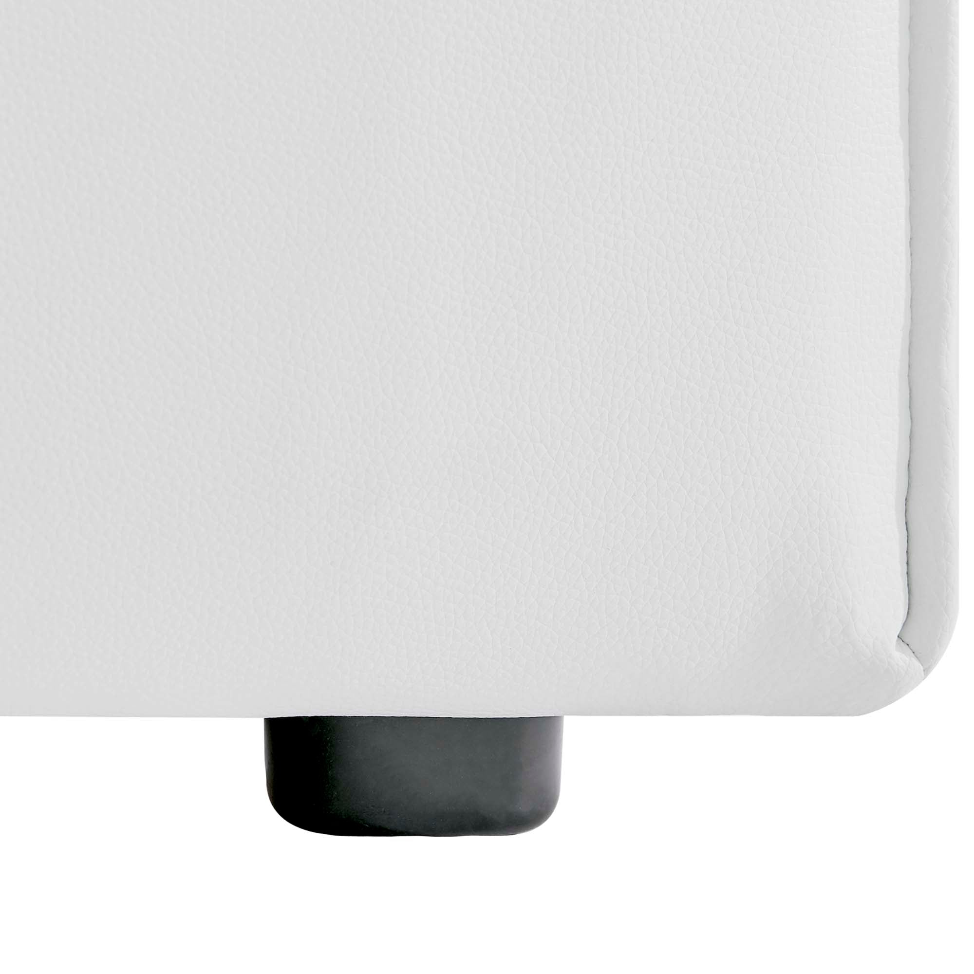 Mingle Vegan Leather Armless Chair, White