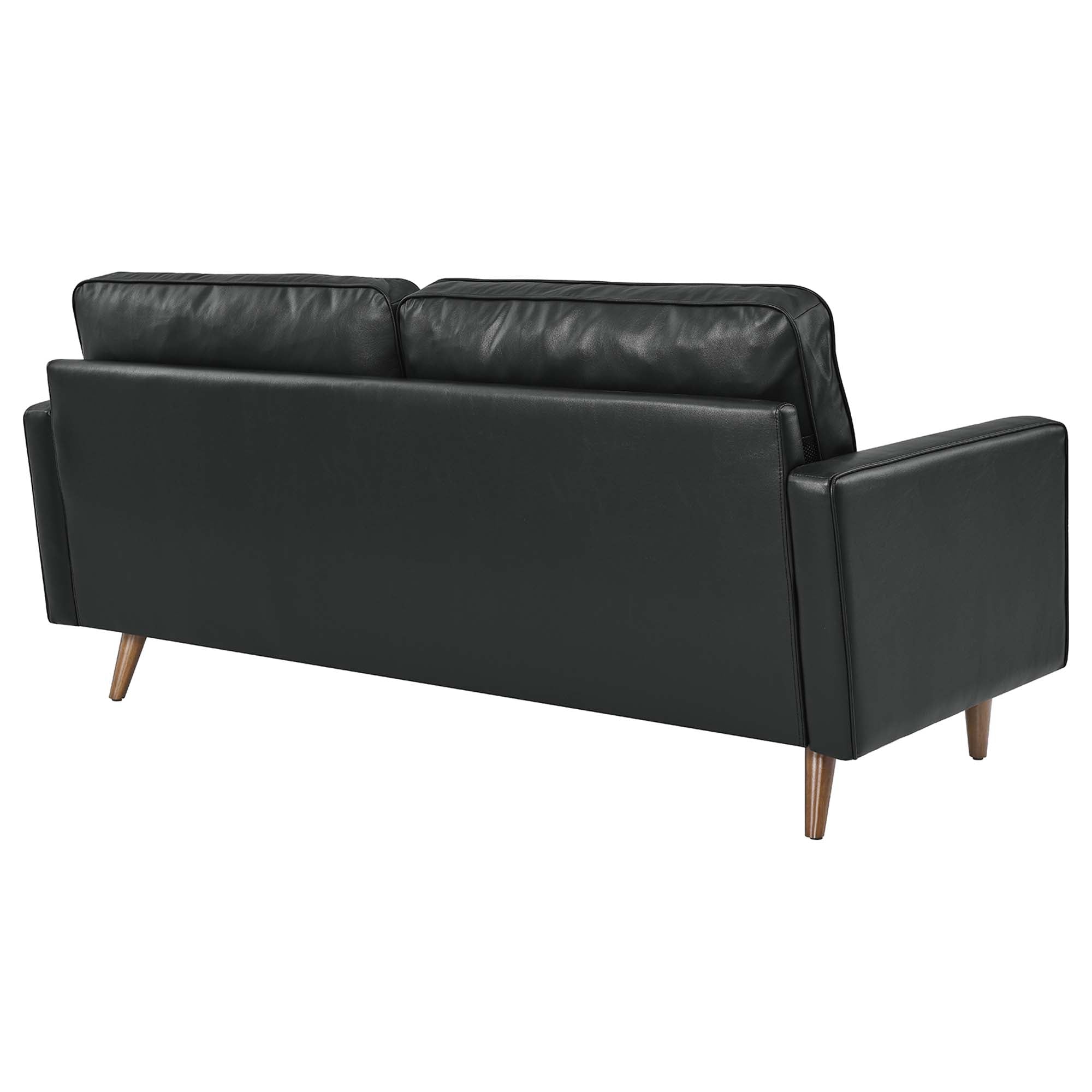Valour Leather Sofa, Black