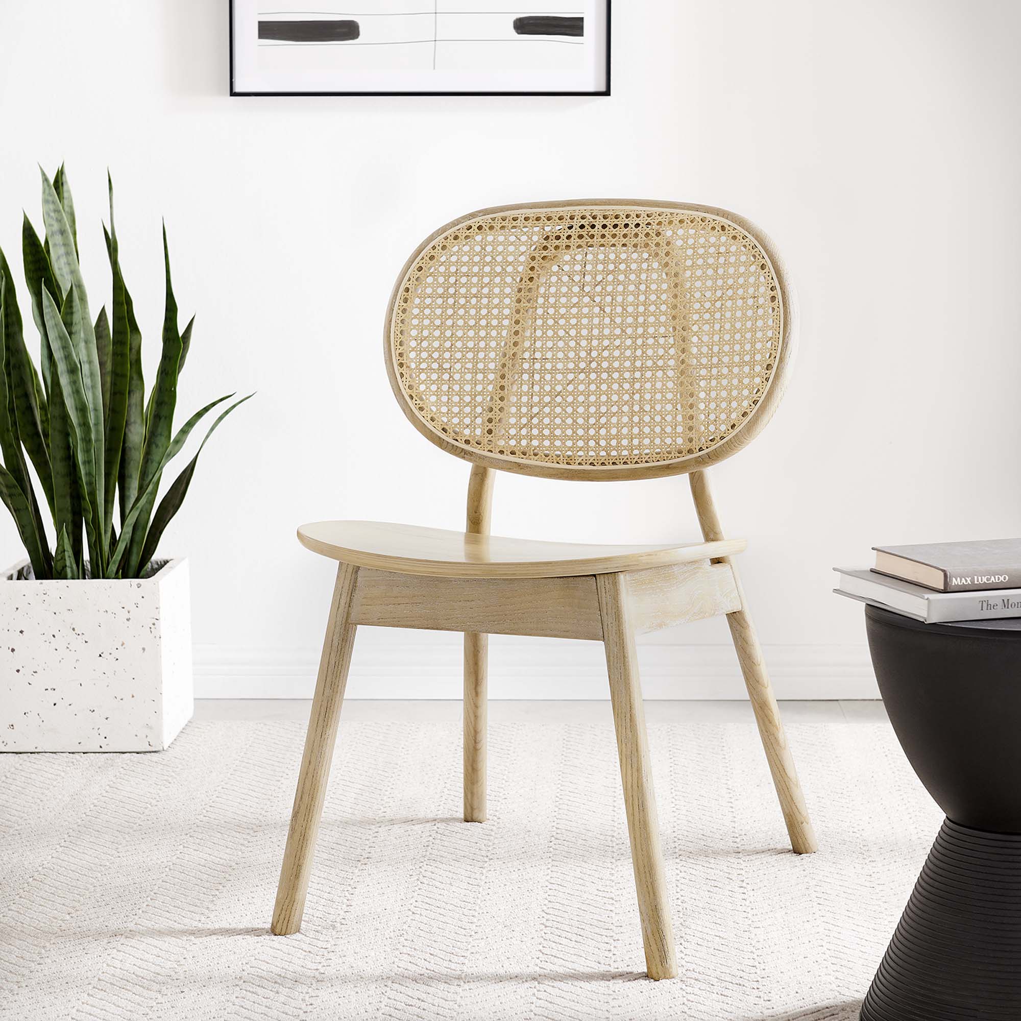 Malina Wood Dining Side Chair, Gray