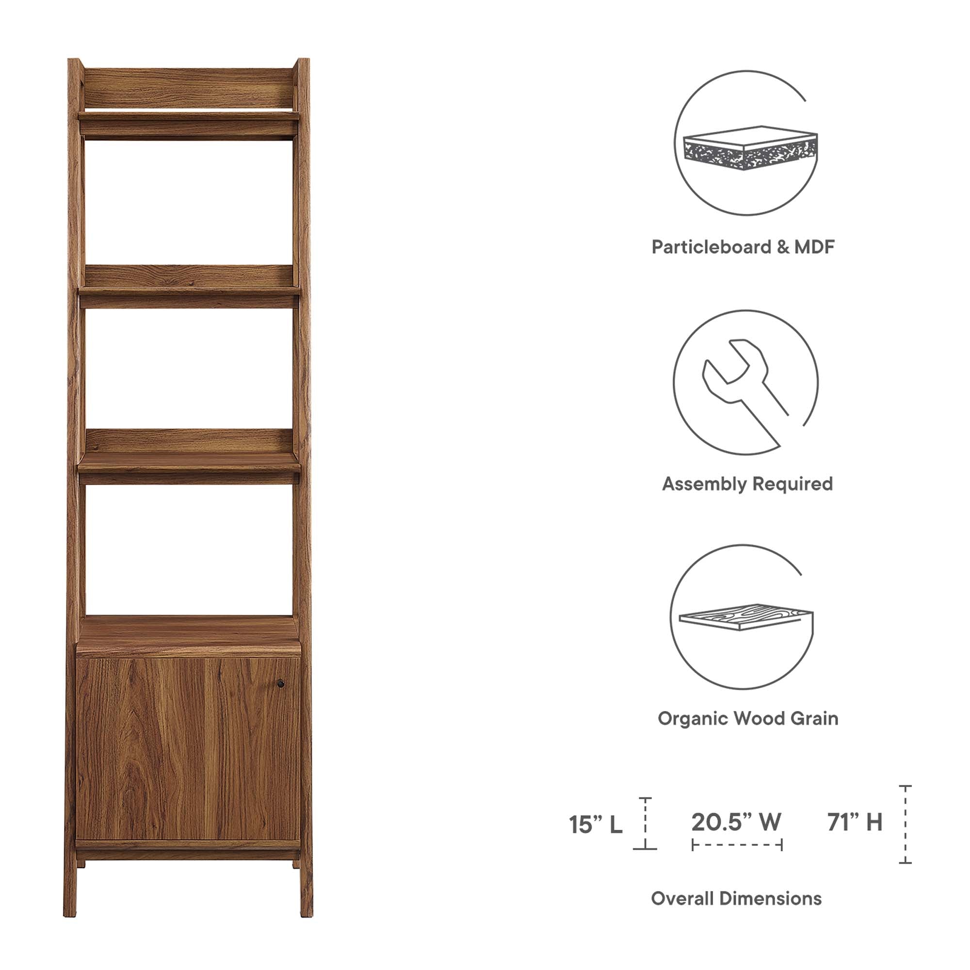 Bixby 21" Bookshelf, Walnut