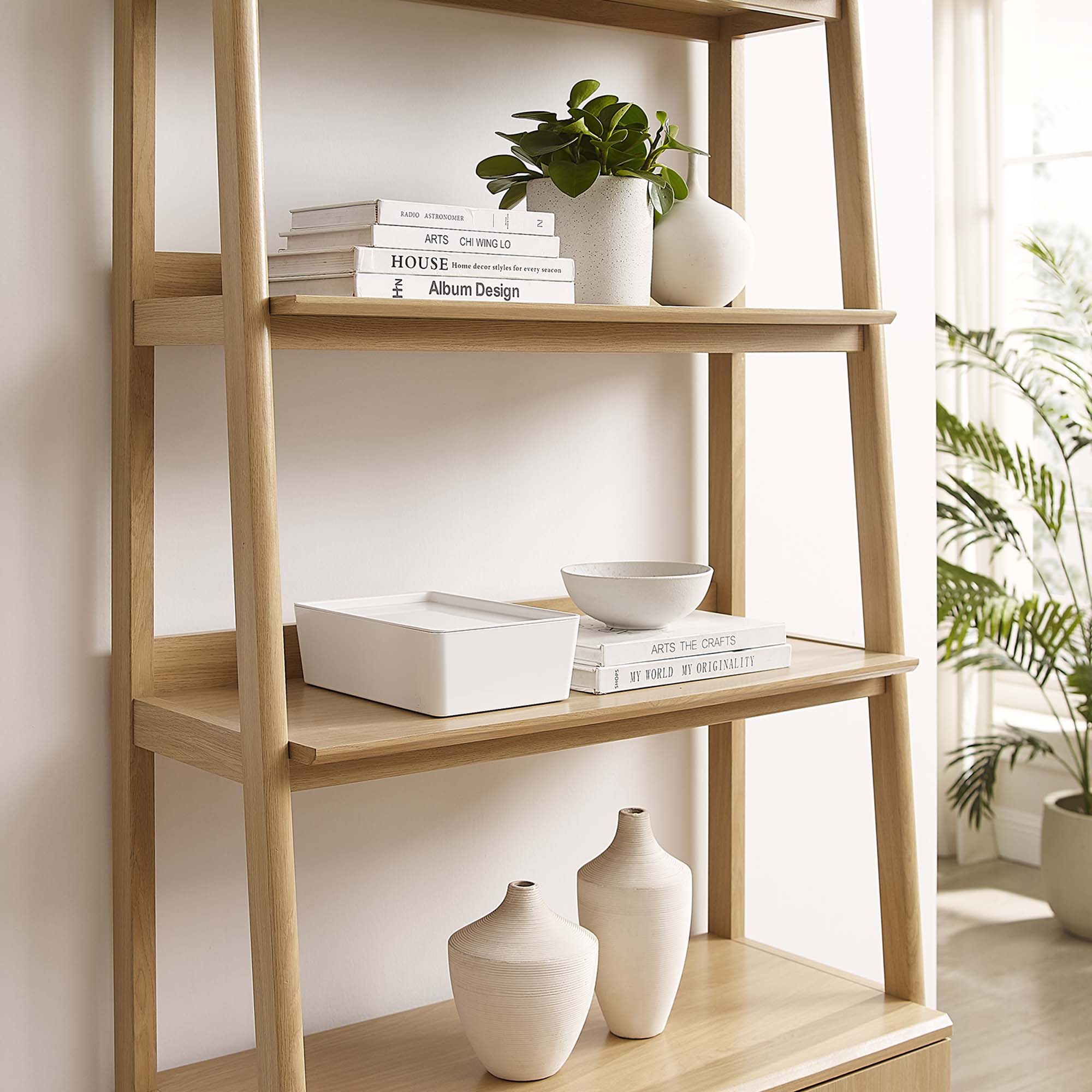 Bixby 33" Bookshelf, Oak