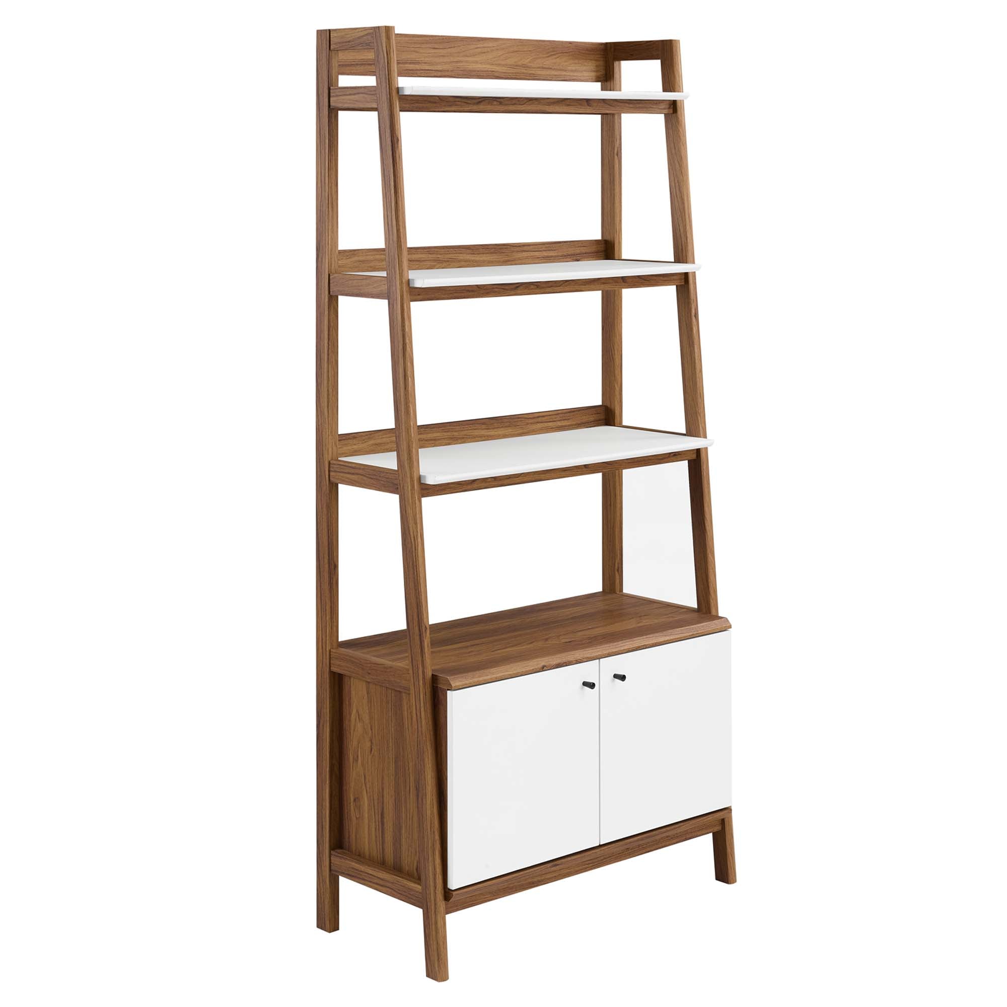 Bixby 33" Bookshelf, Walnut White