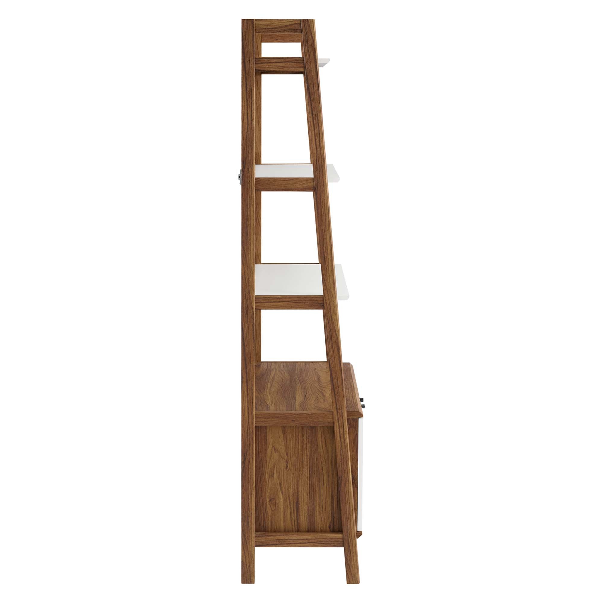 Bixby 33" Bookshelf, Walnut White