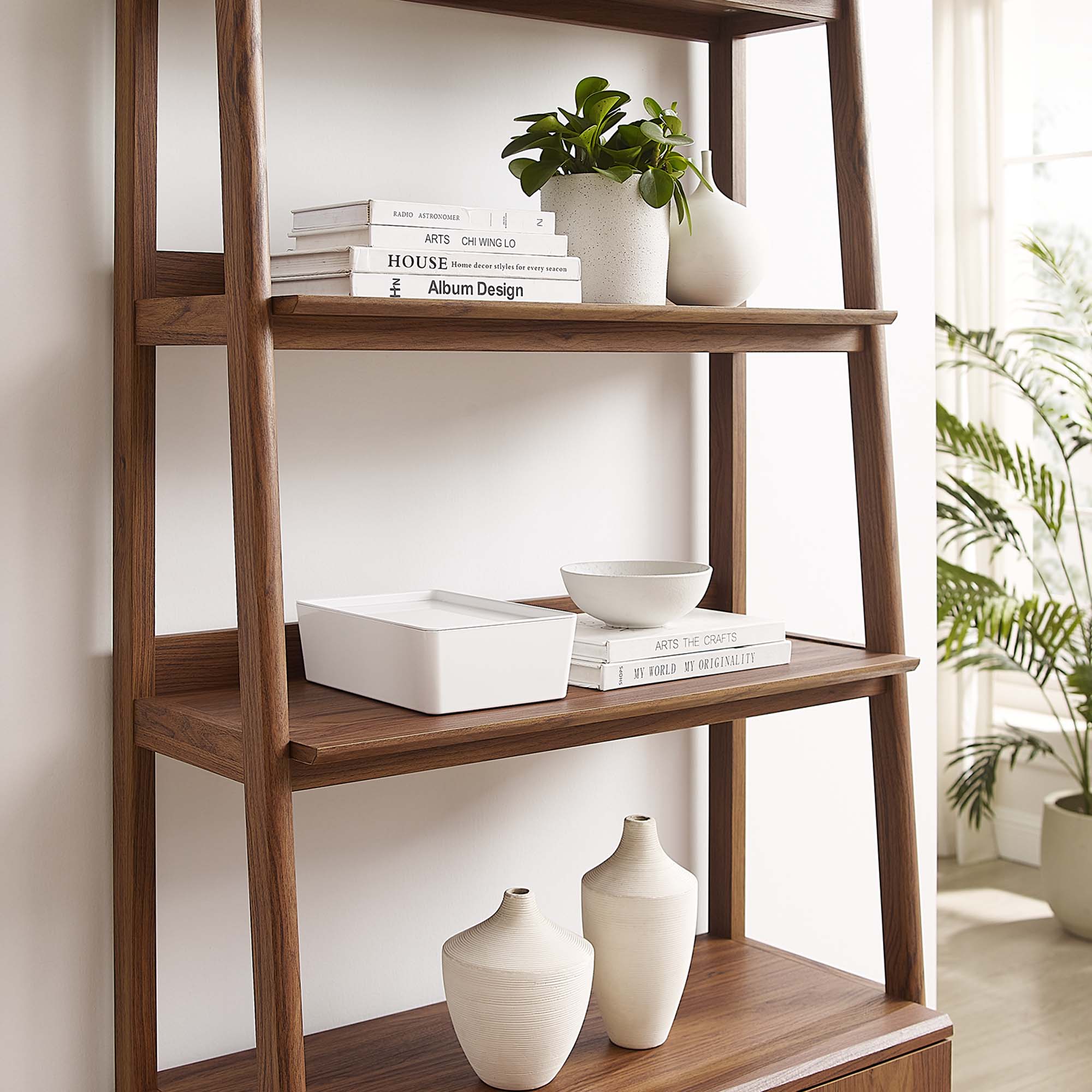 Bixby 33" Bookshelf, Walnut