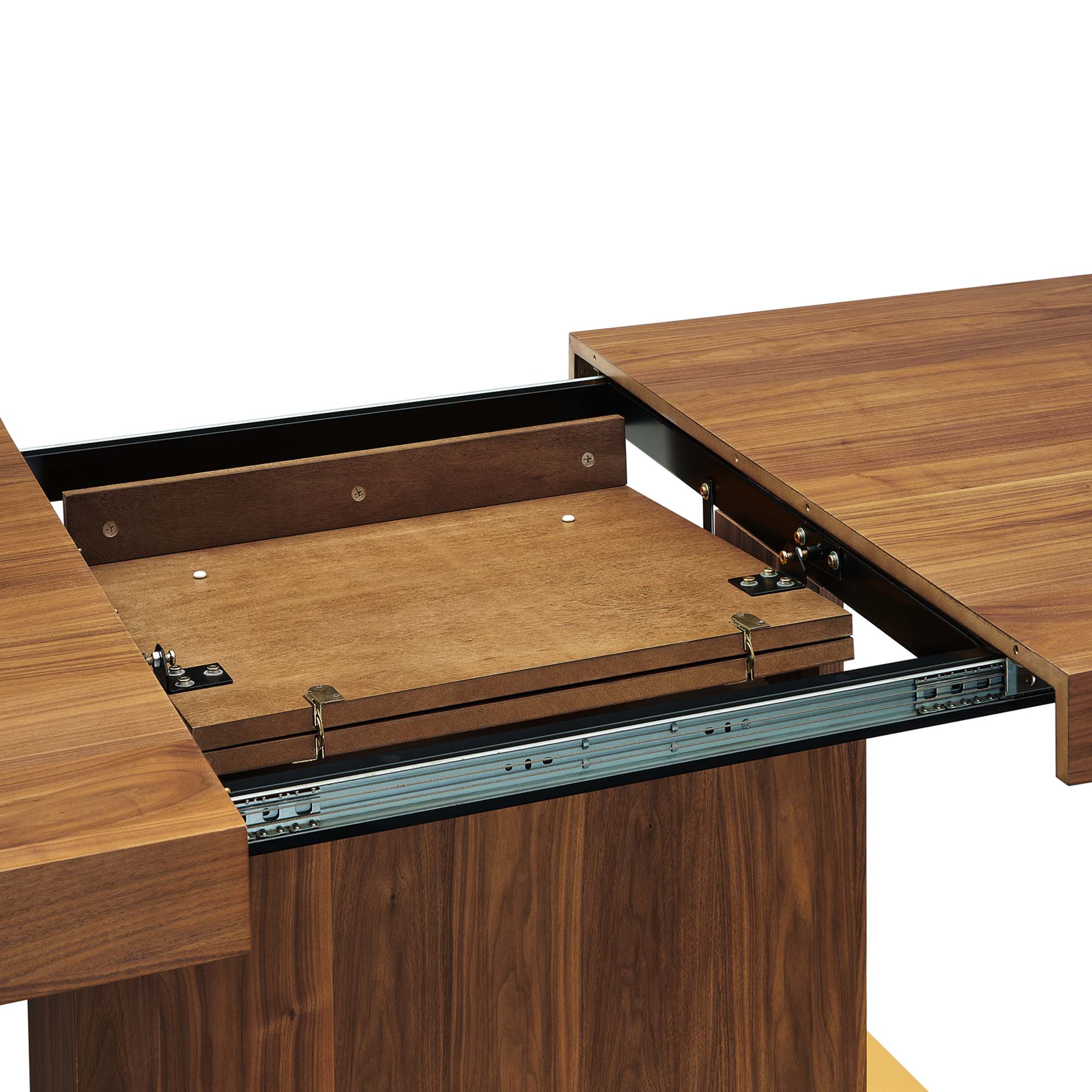 Vector Expandable Dining Table, Walnut Gold
