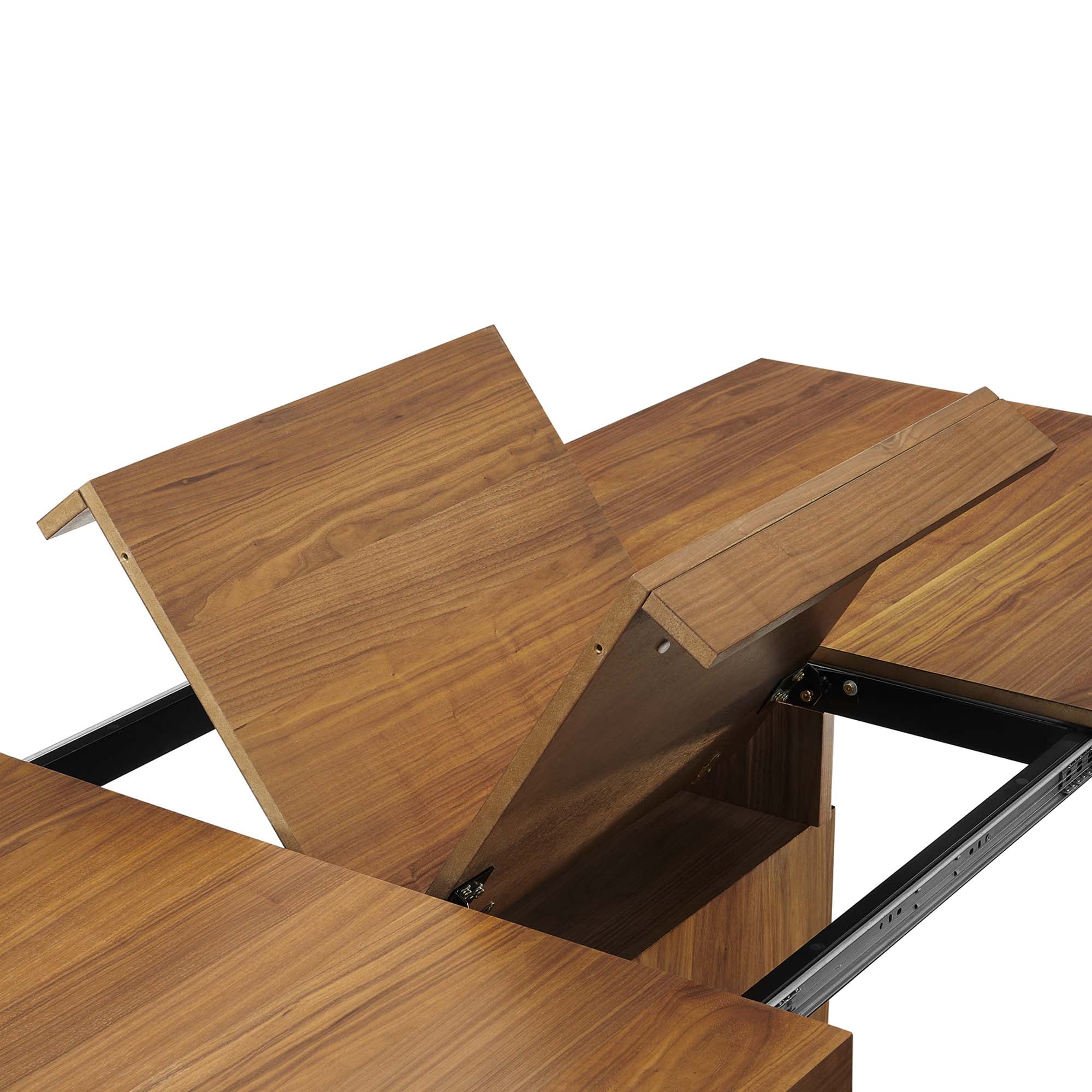 Vector Expandable Dining Table, Walnut Gold