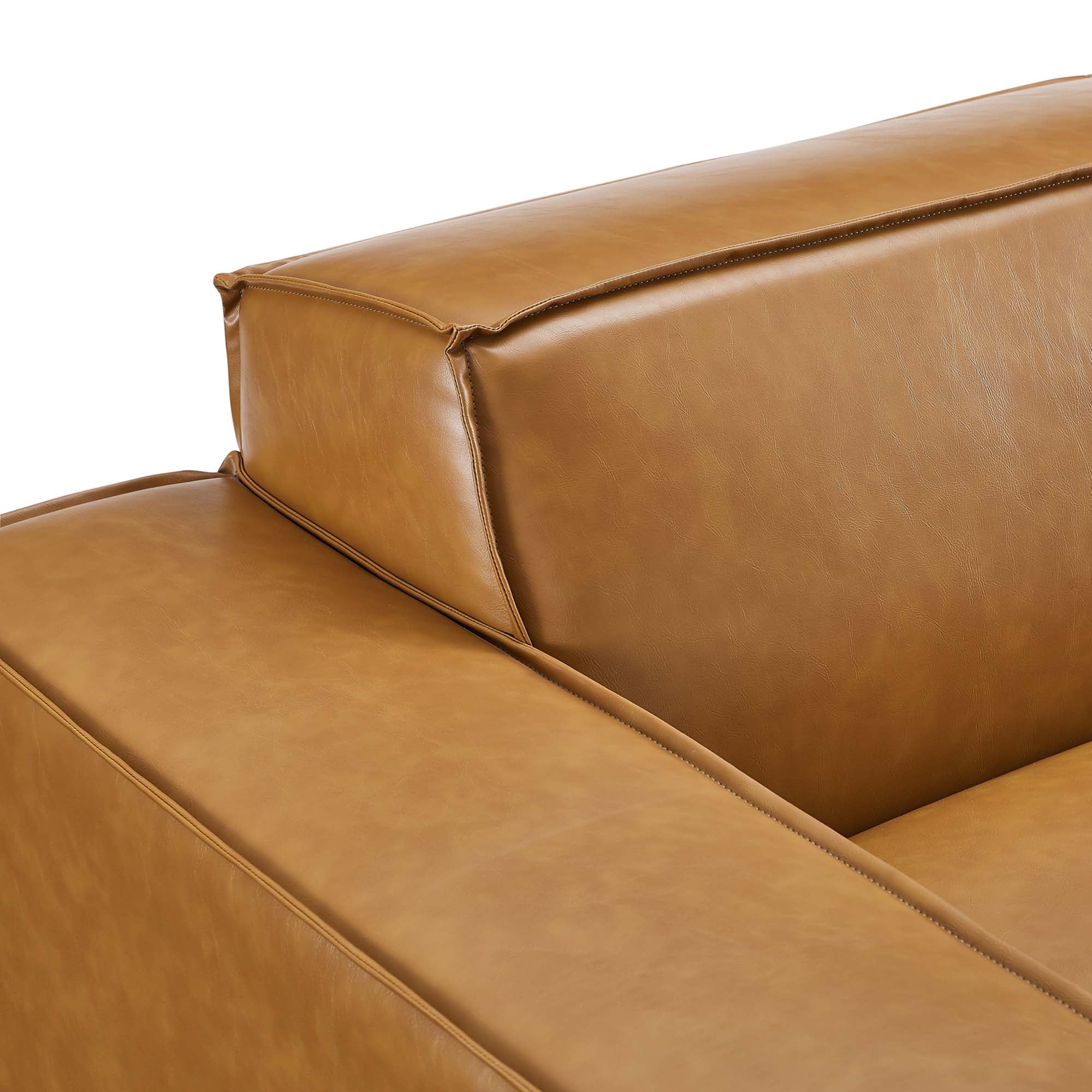 Restore Vegan Leather Loveseat, Tan