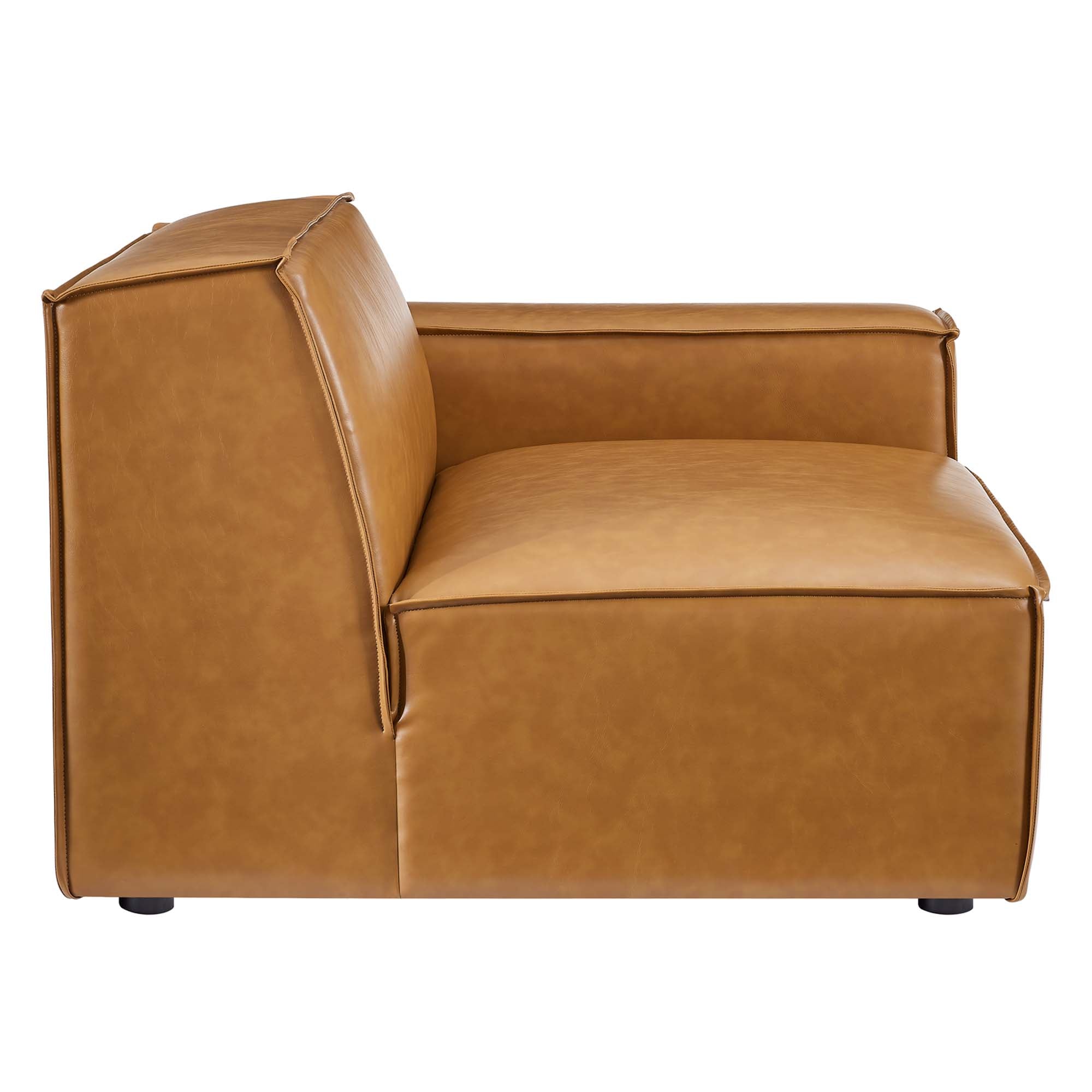 Restore 3-Piece Vegan Leather Sofa, Tan