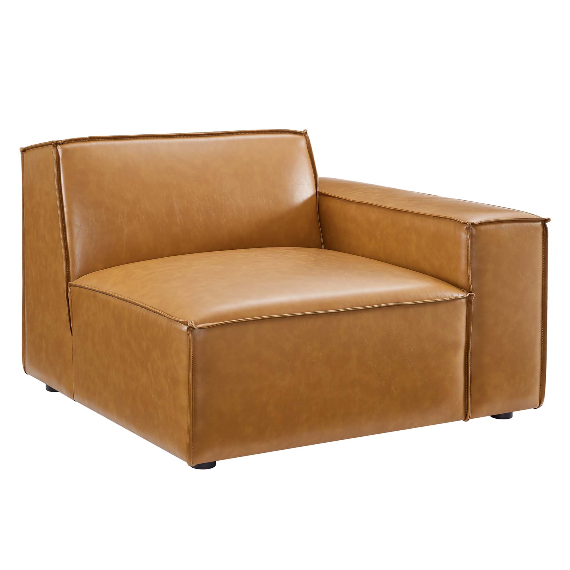 Restore 8-Piece Vegan Leather Sectional Sofa, Tan