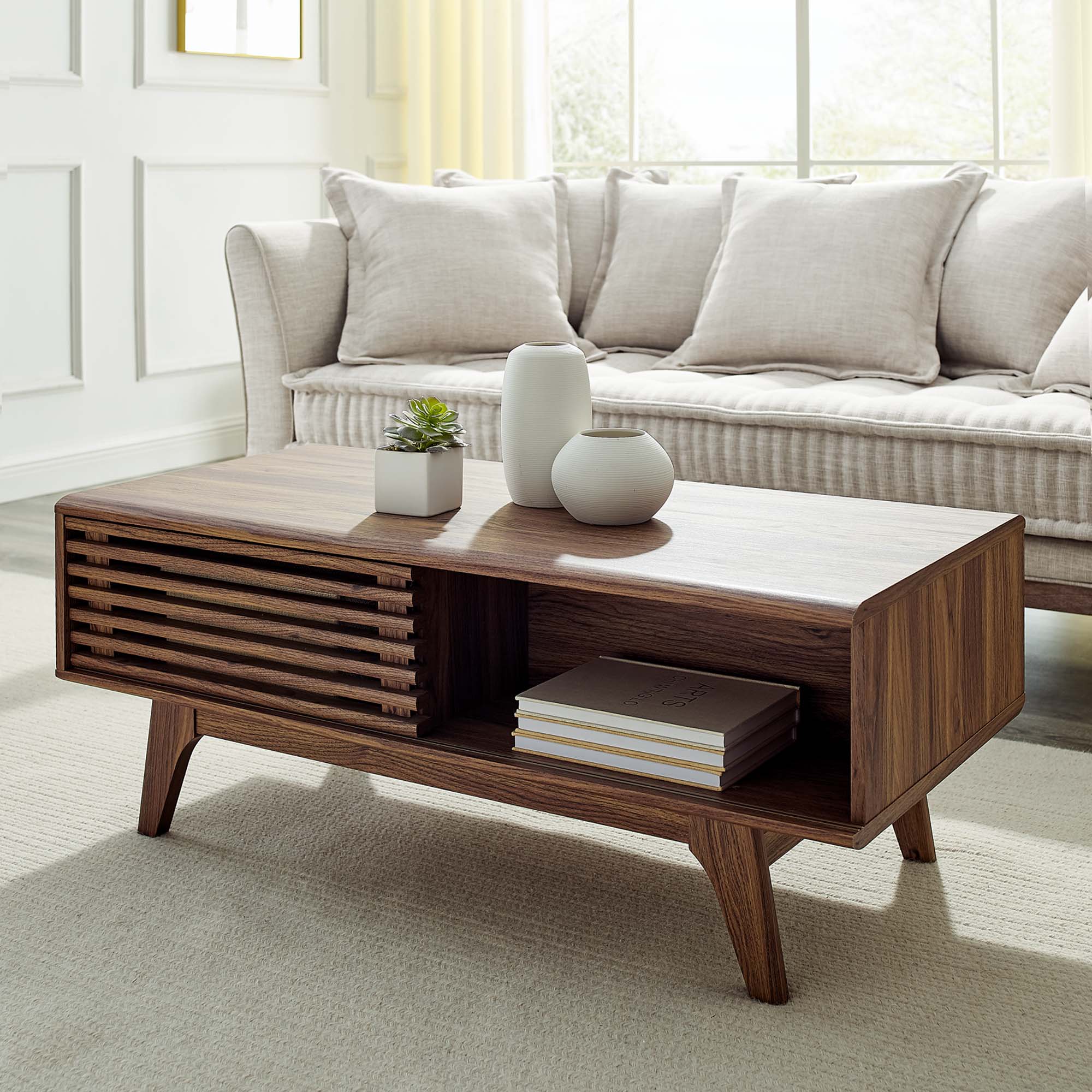 Render Coffee Table, Walnut