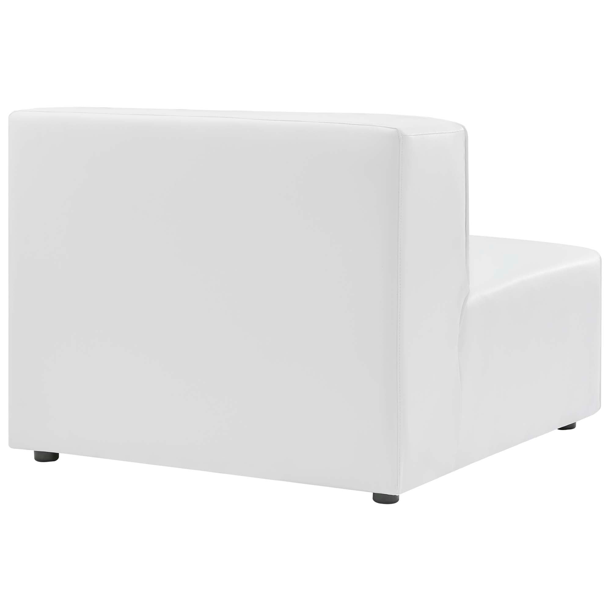 Mingle 4-Piece Vegan Leather Sectional Sofa, White