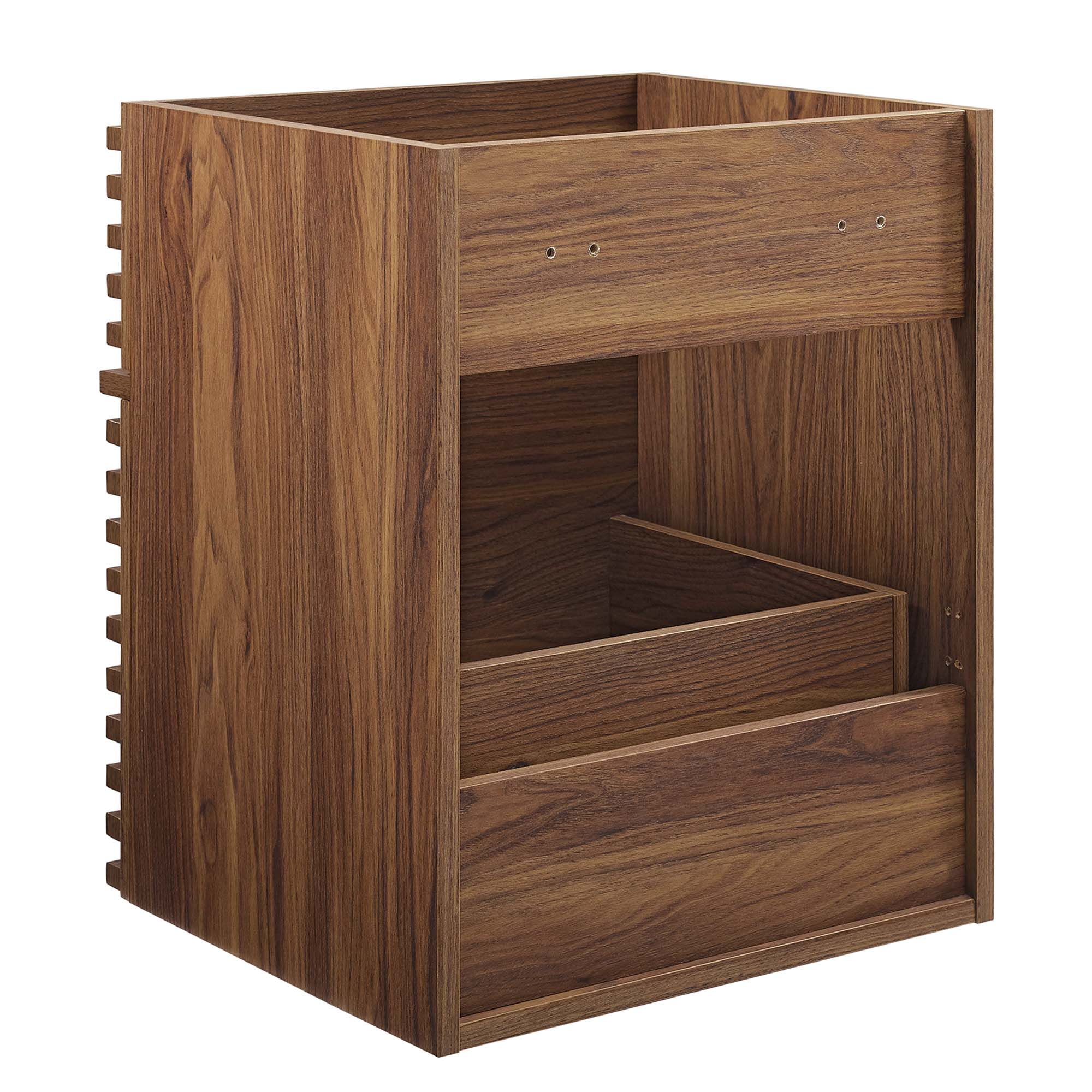 Render 18" Wall-Mount Bathroom Vanity Cabinet (Sink Basin Not Included), Walnut