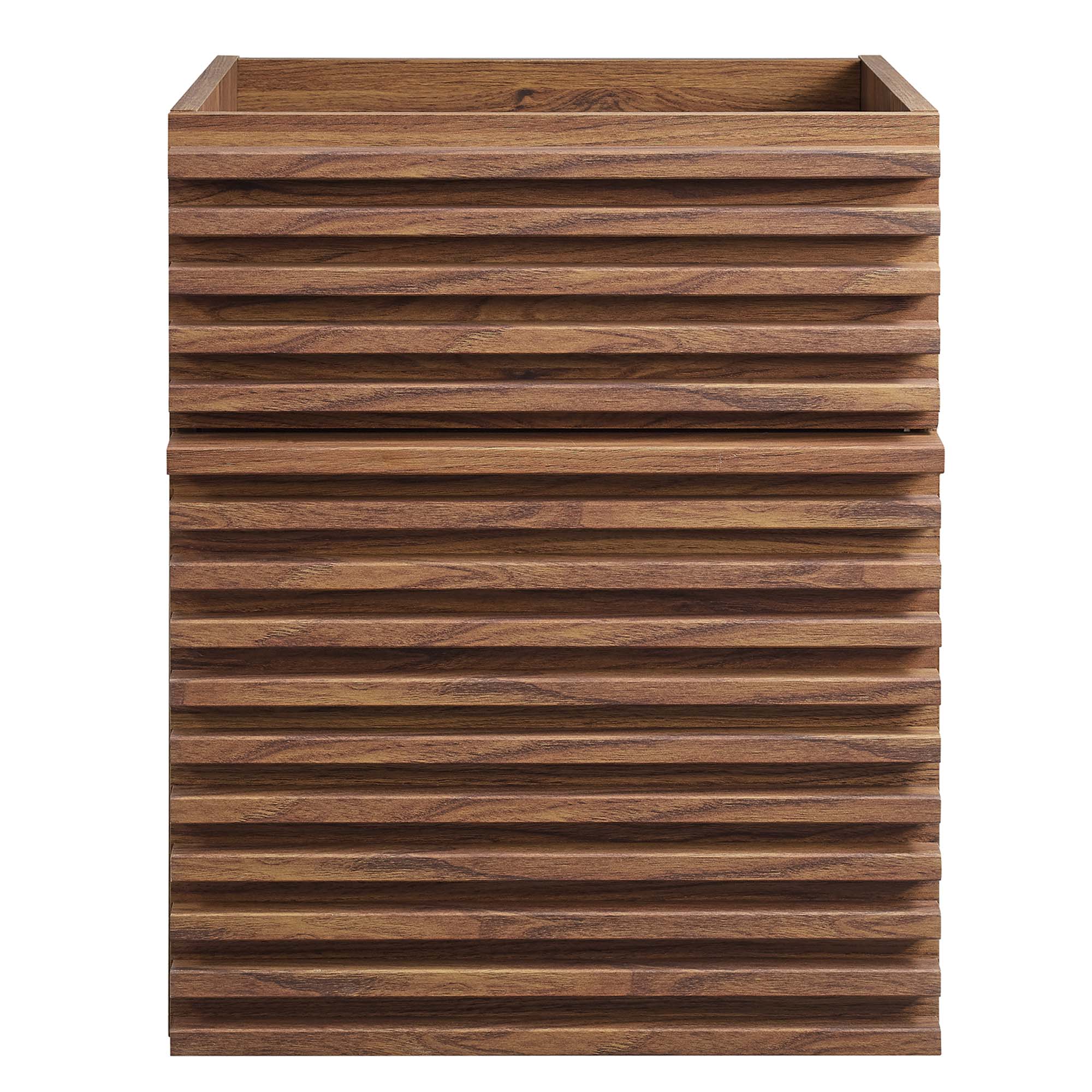 Render 18" Wall-Mount Bathroom Vanity Cabinet (Sink Basin Not Included), Walnut
