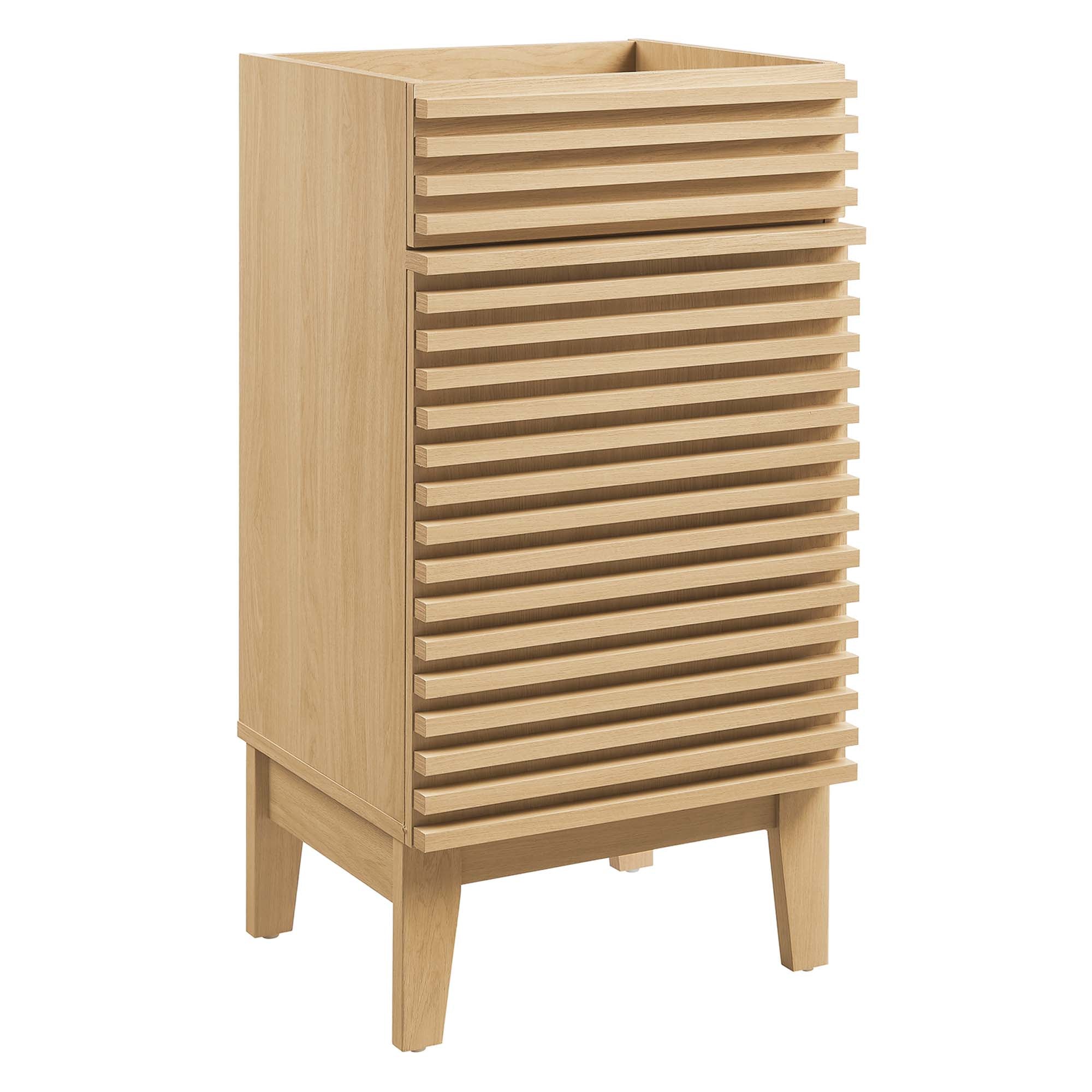 Render 18" Bathroom Vanity Cabinet (Sink Basin Not Included), Oak