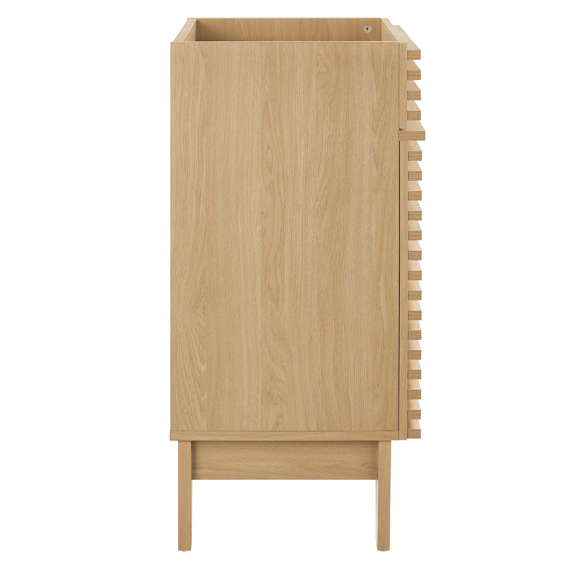 Render 18" Bathroom Vanity Cabinet (Sink Basin Not Included), Oak