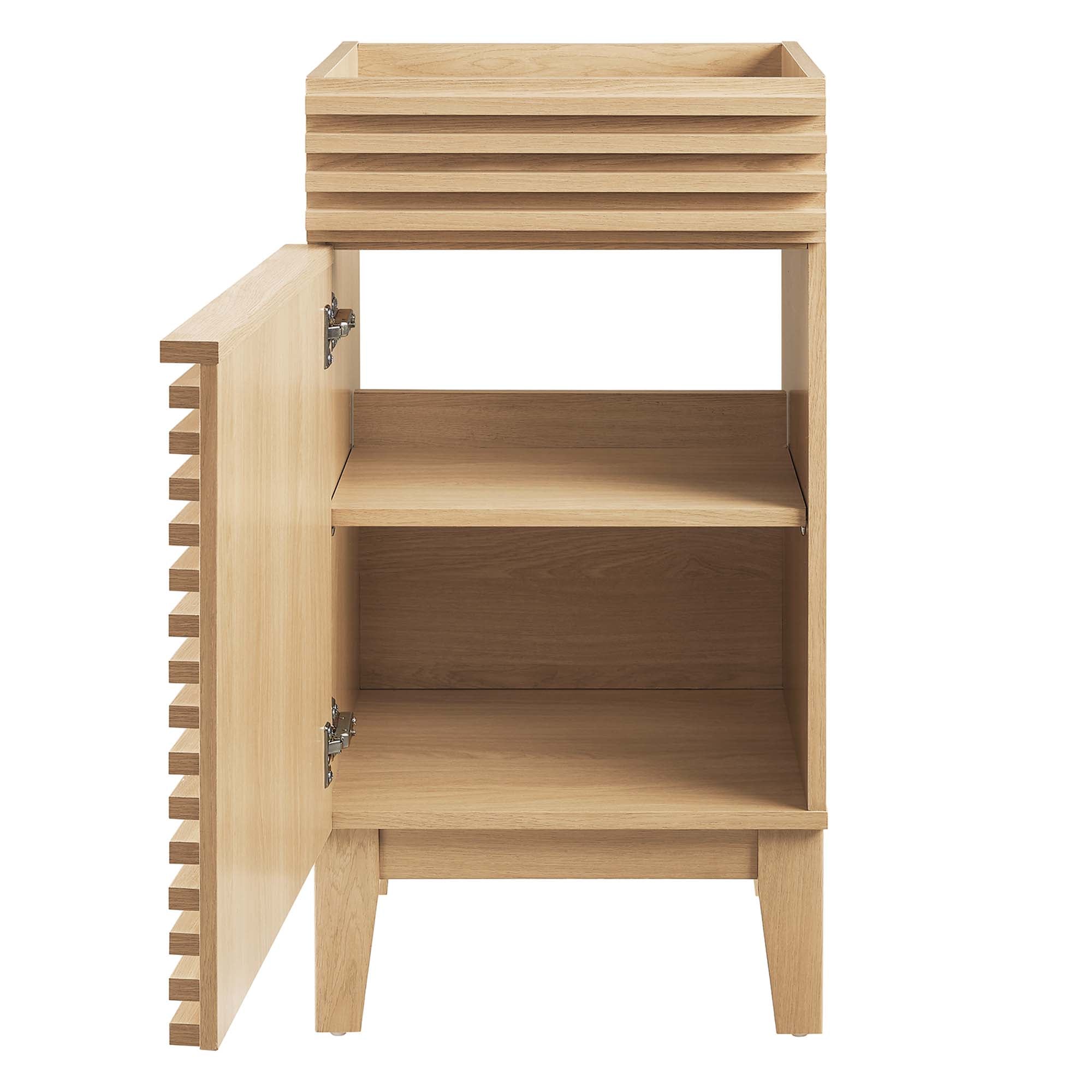 Render 18" Bathroom Vanity Cabinet (Sink Basin Not Included), Oak