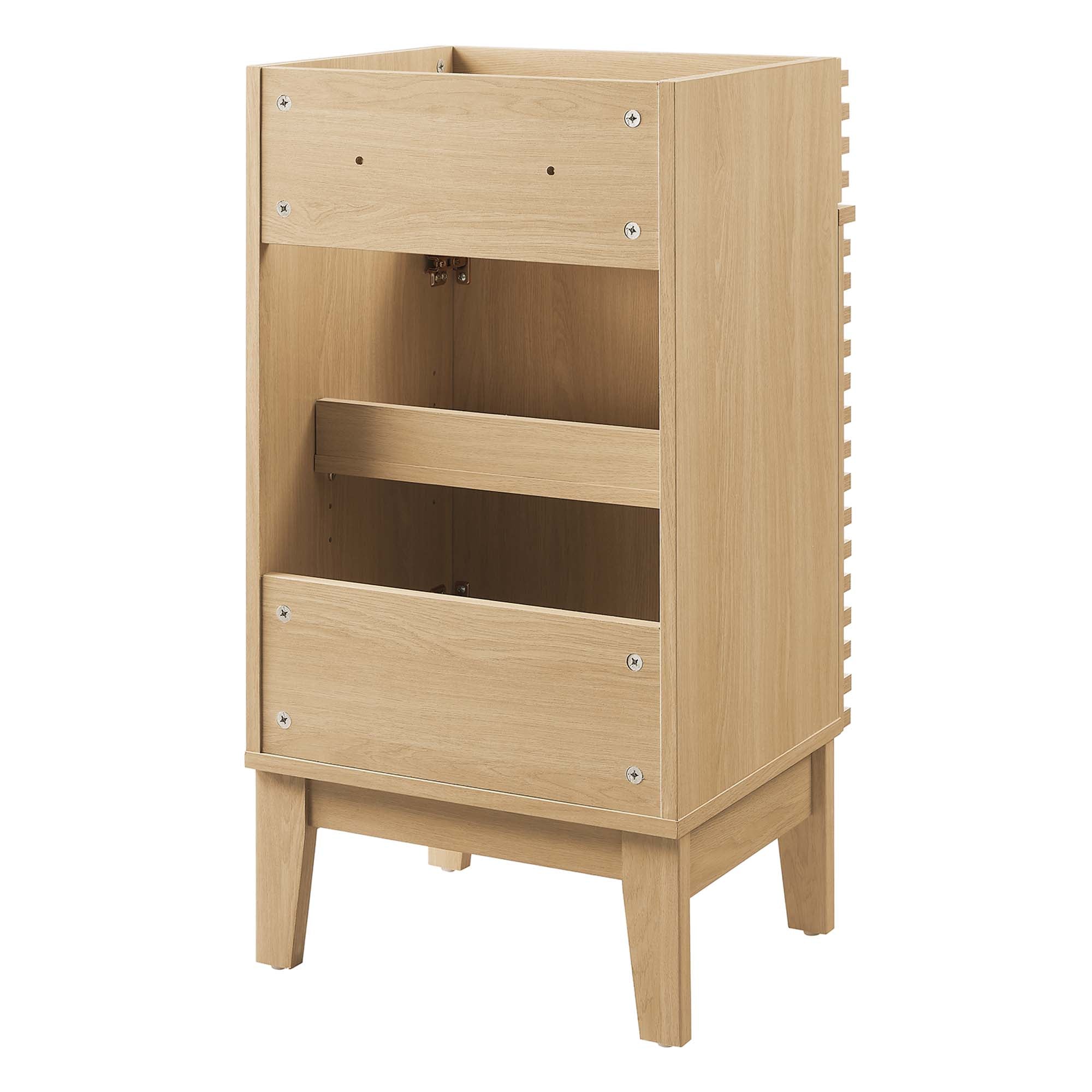 Render 18" Bathroom Vanity Cabinet (Sink Basin Not Included), Oak